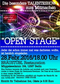 „OPEN STAGE“ die besondere Talente-Show zum Mitmachen