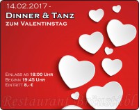 Dinner & Tanz zum Valentinstag