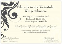 Silvester in der Weinstube Wingertsknorze 