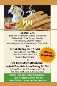 Mai Aktion in der Eifelstube