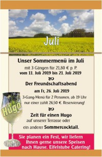 Juli Aktion in der Eifelstube