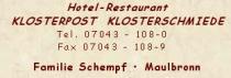 Logo Hotel-Restaurant KLOSTERPOST KLOSTERSCHMIEDE