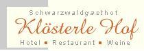 Logo Schwarzwaldgasthof Klösterle Hof