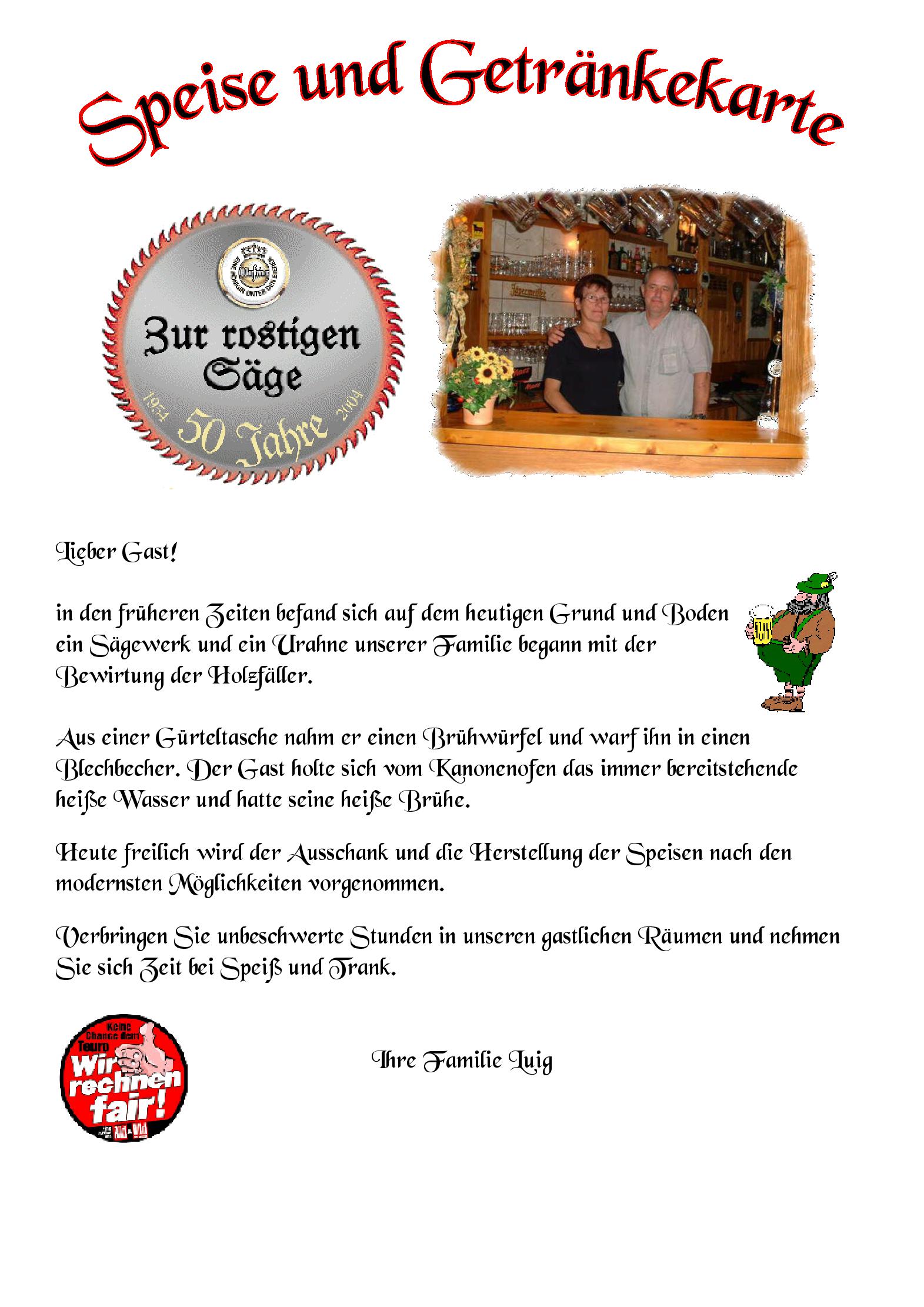 Speisekarte