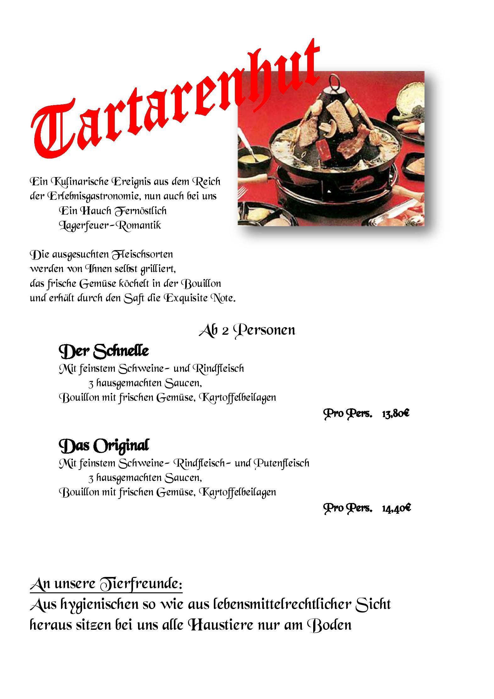 Speisekarte