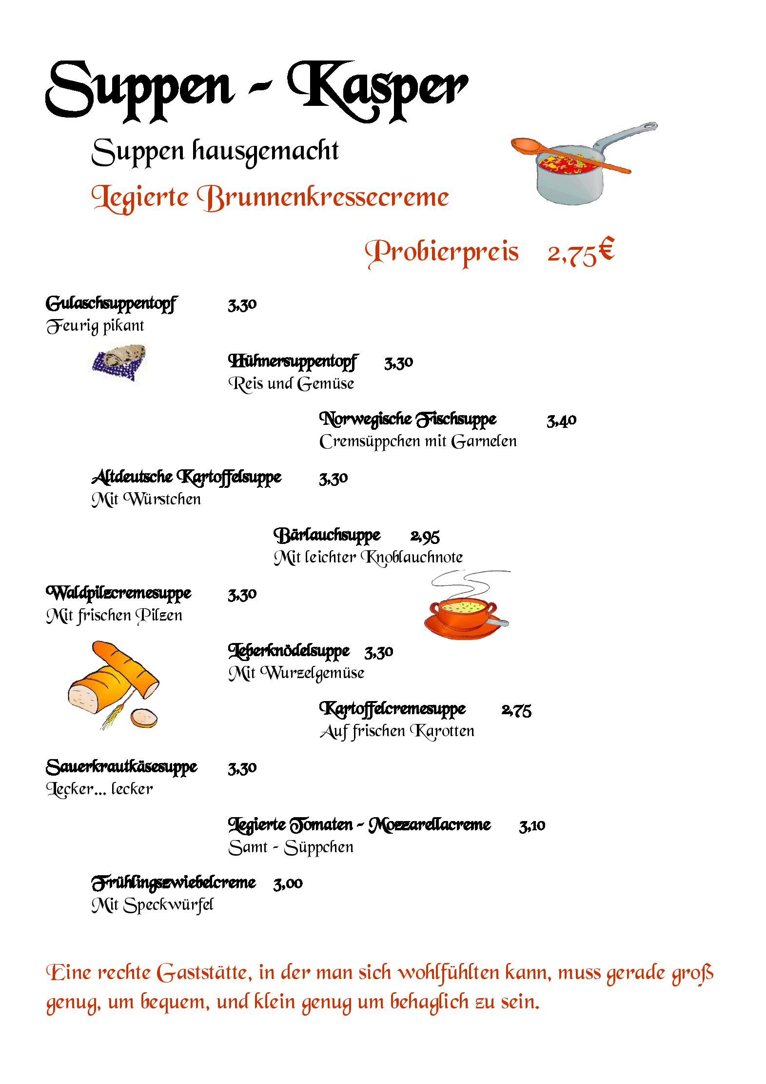 Speisekarte