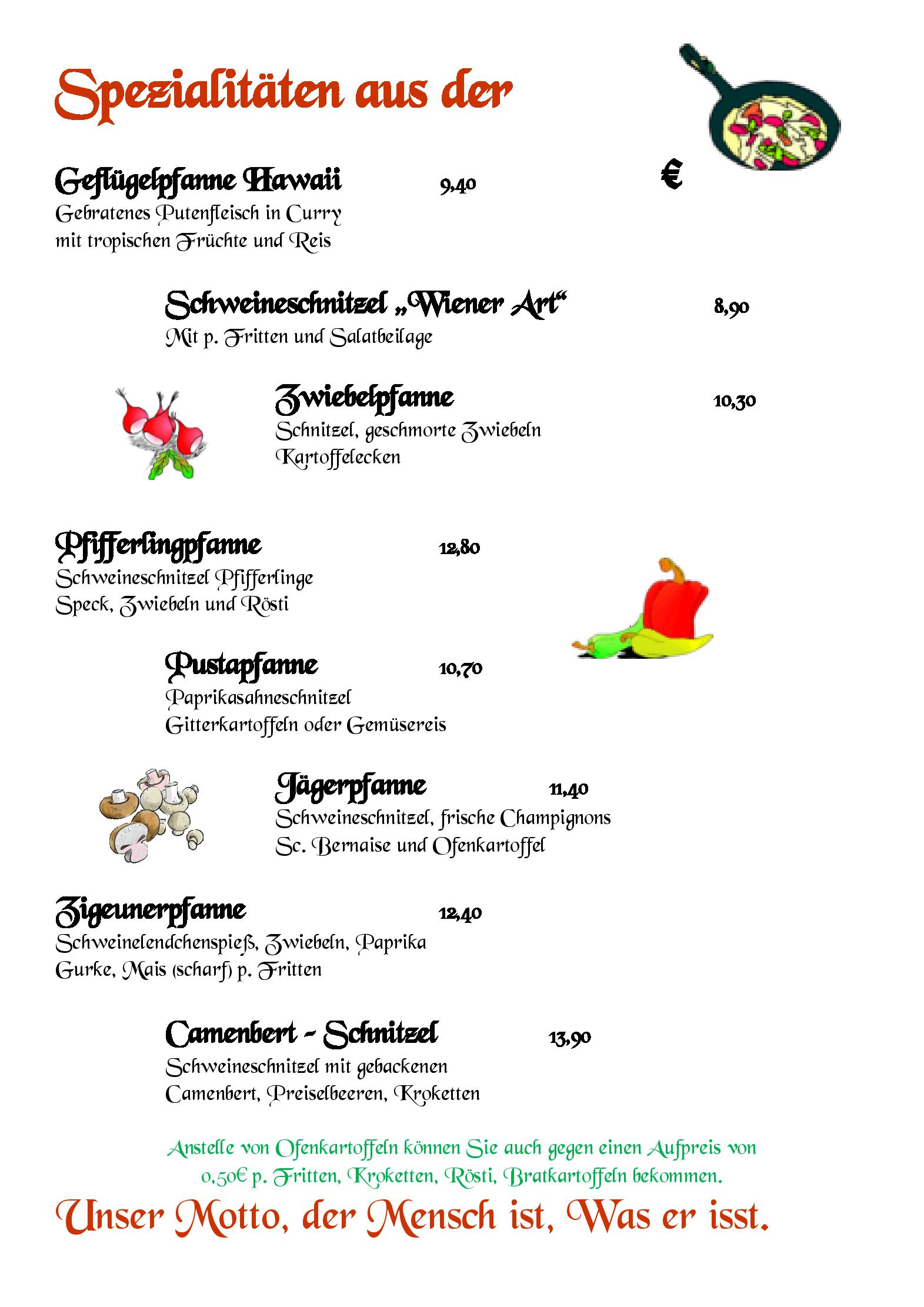 Speisekarte