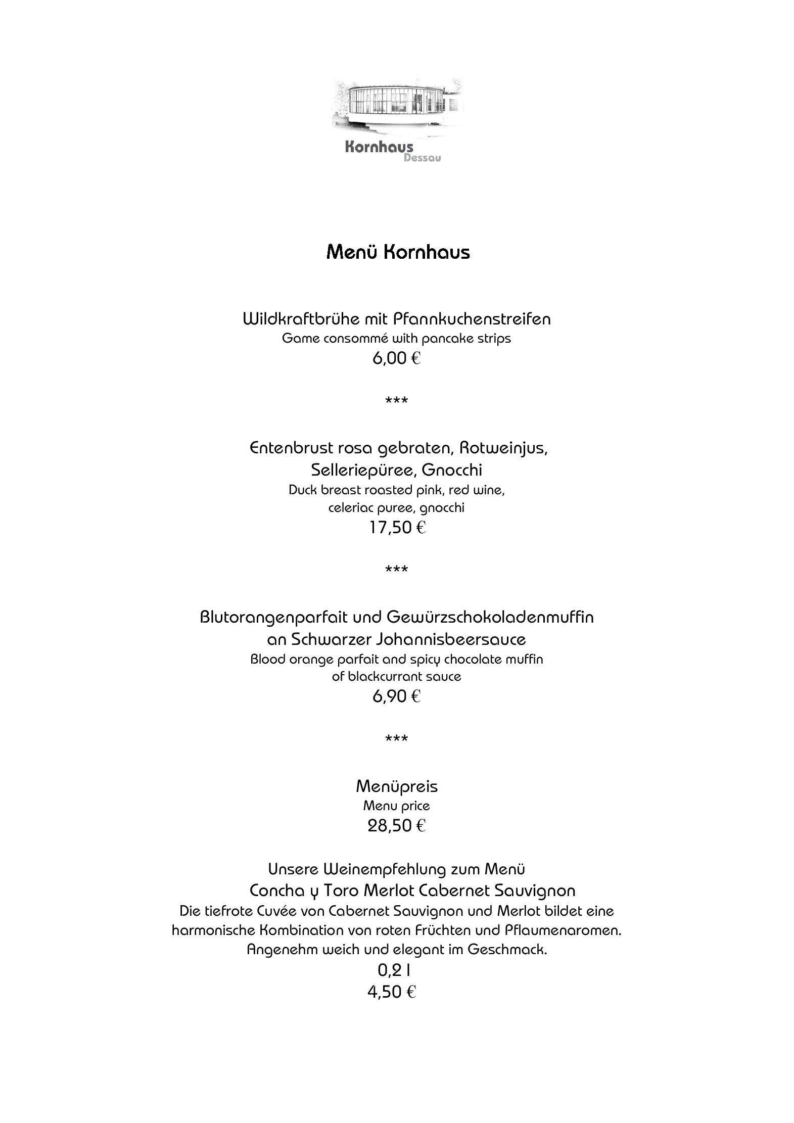 Speisekarte