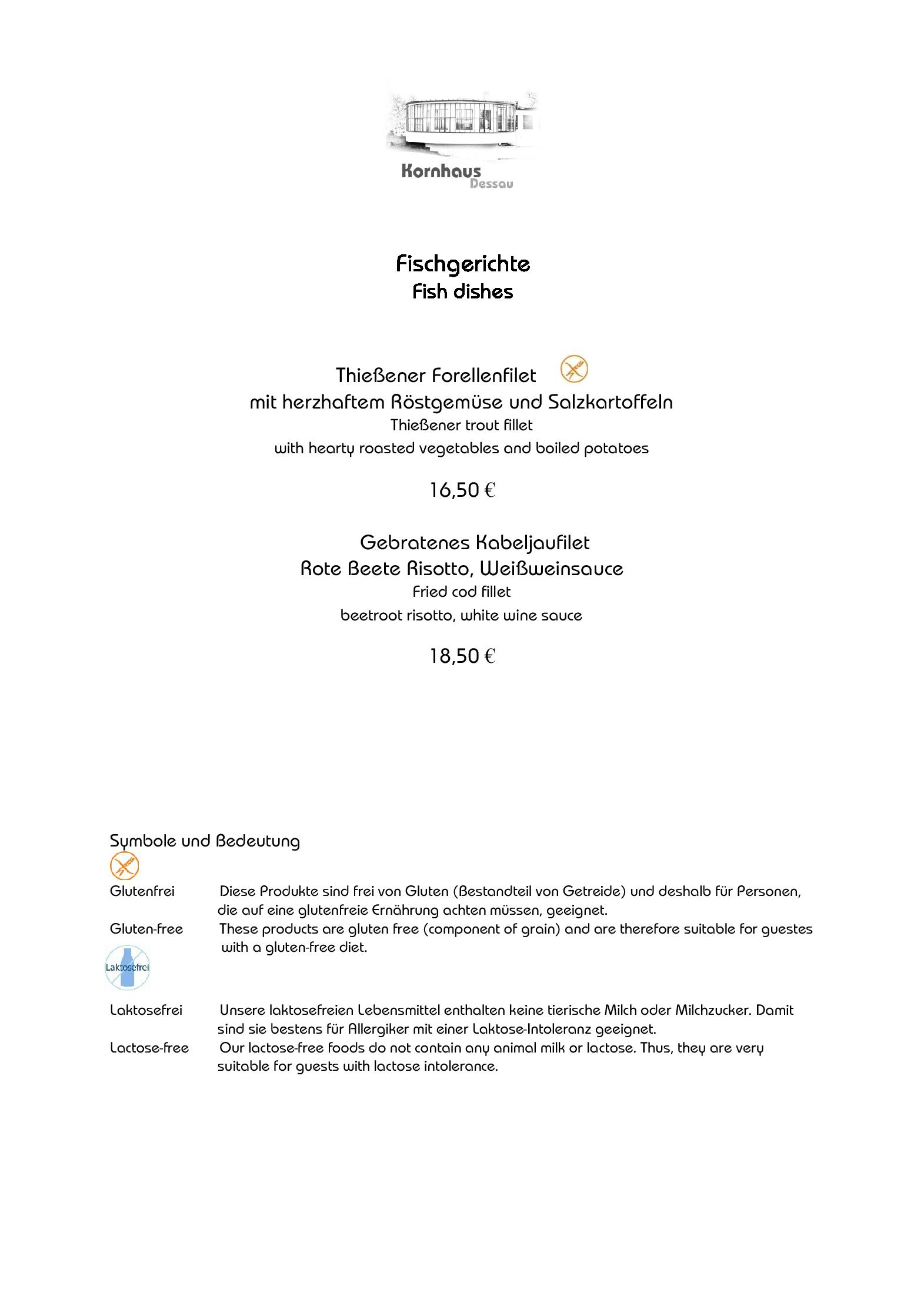 Speisekarte