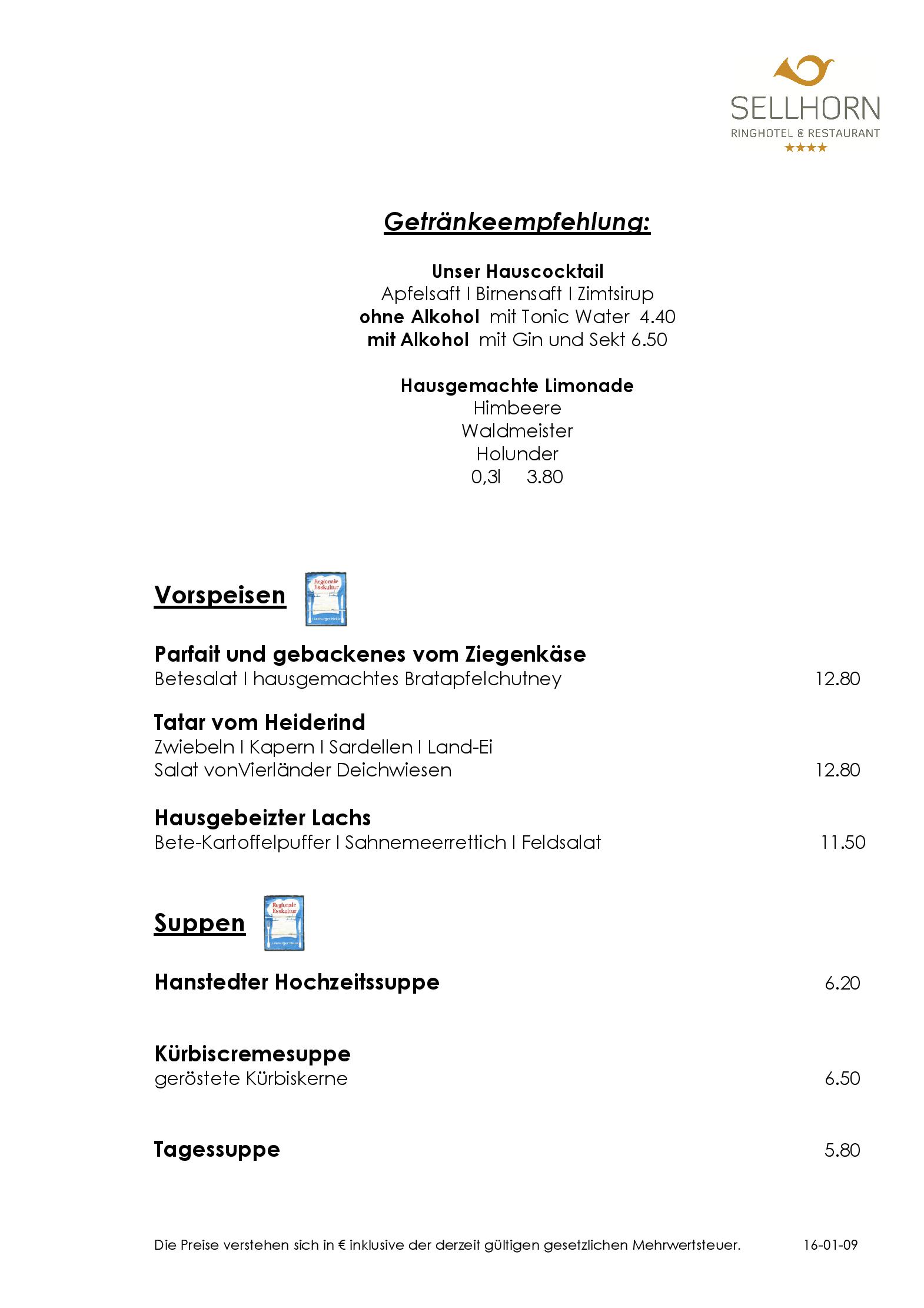 Speisekarte