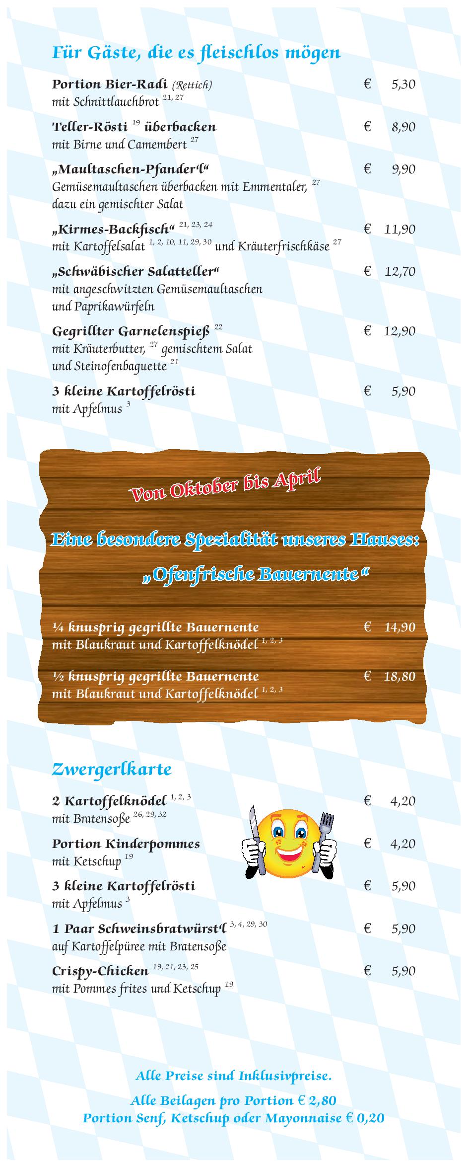 Speisekarte