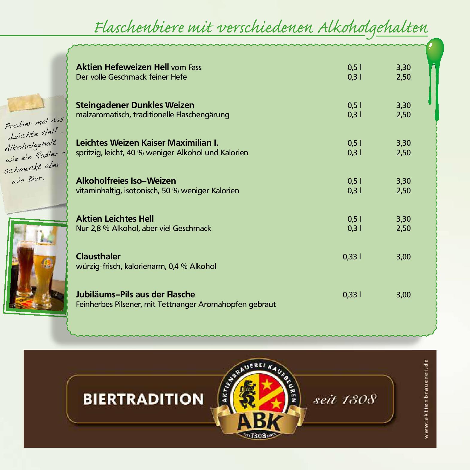 Speisekarte