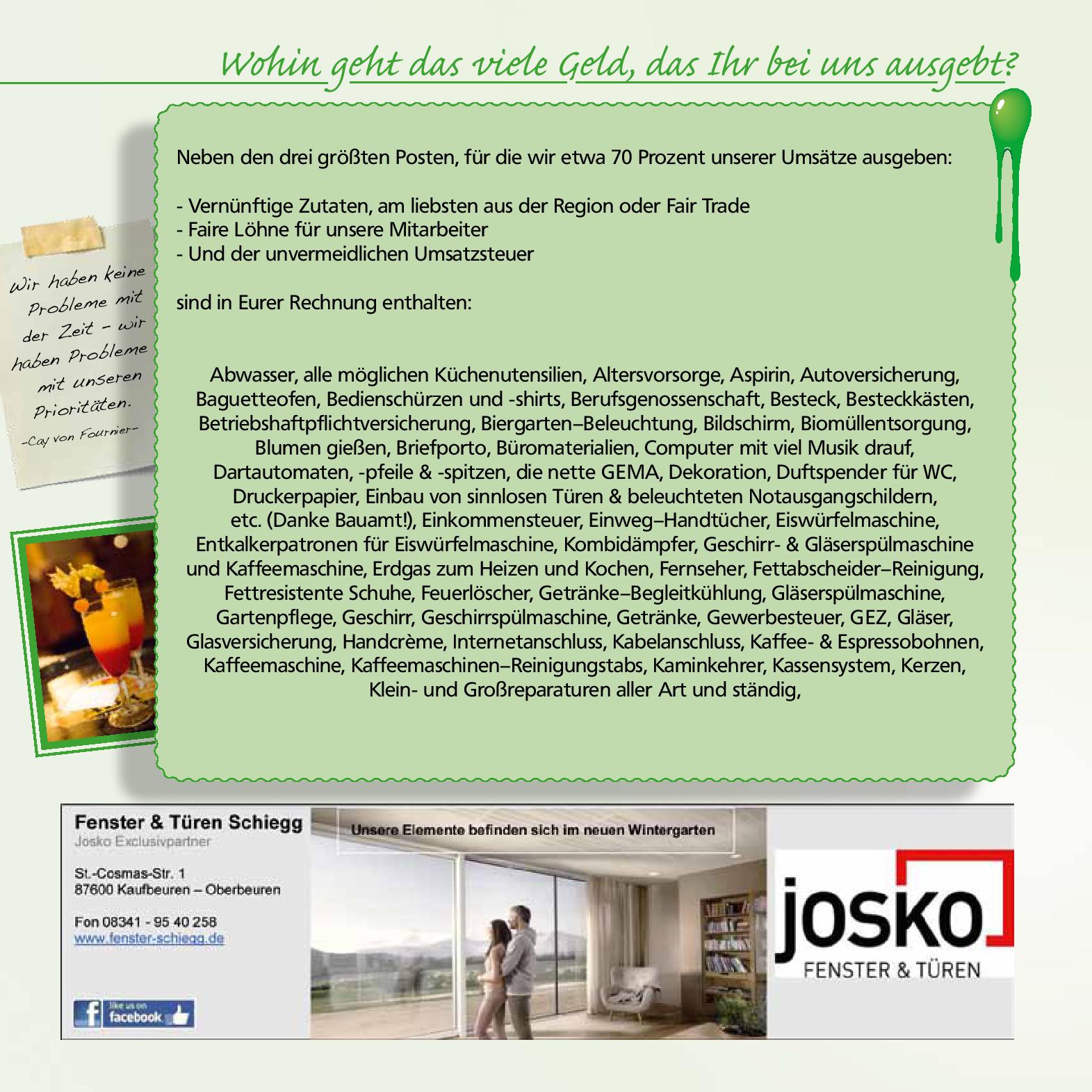 Speisekarte