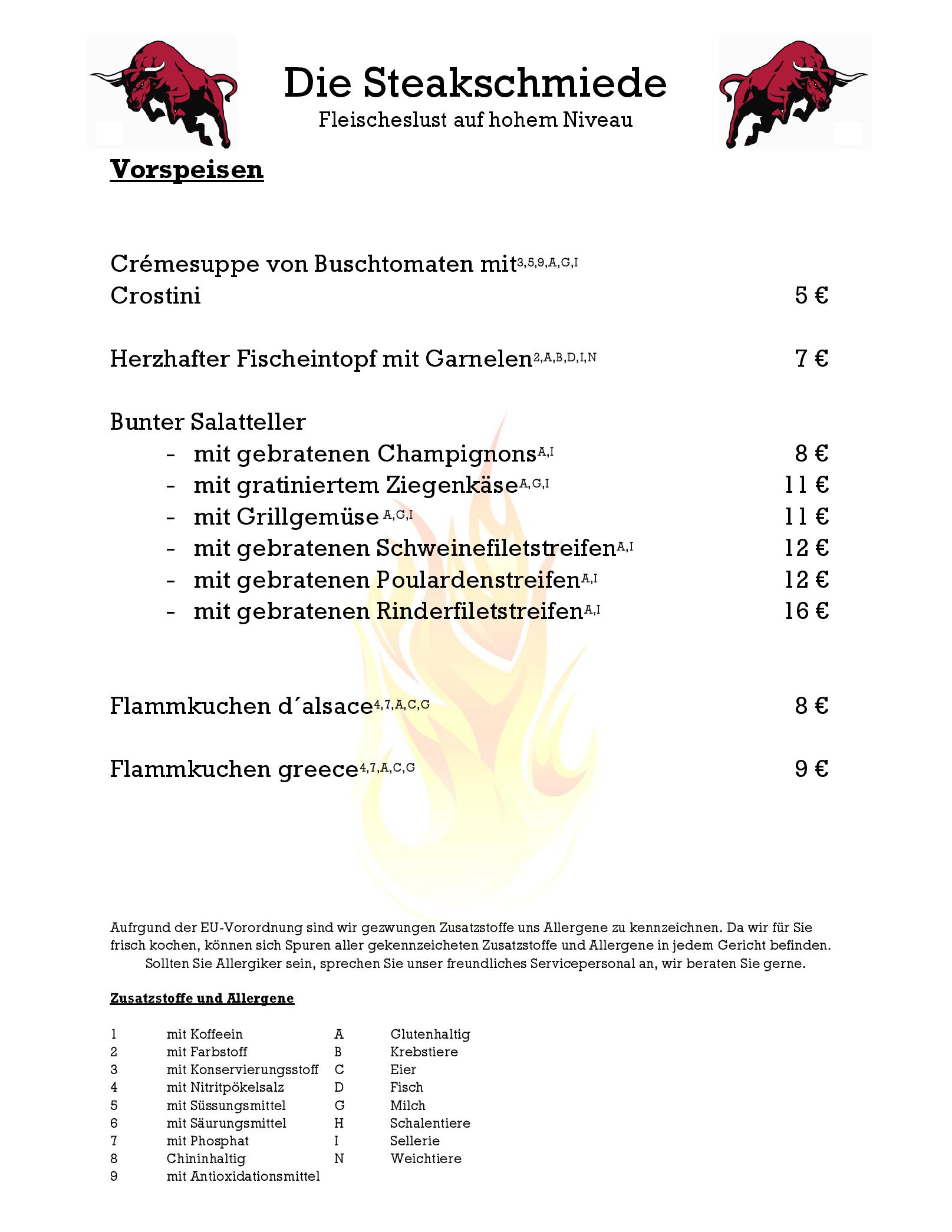 Speisekarte