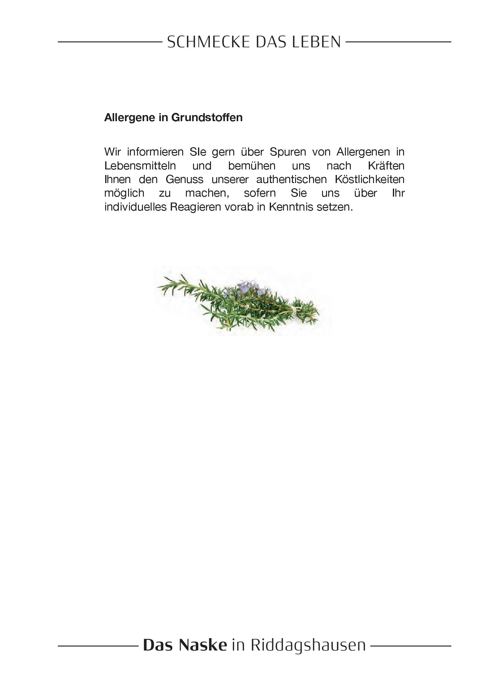 Speisekarte