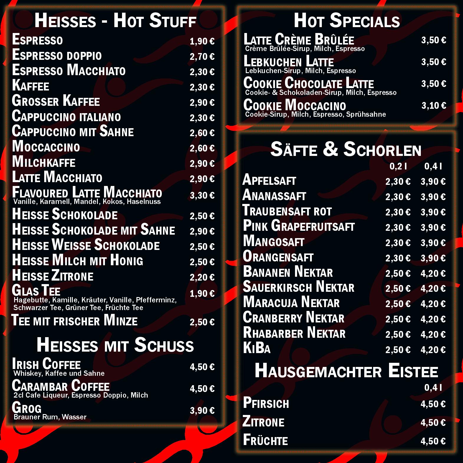 Speisekarte