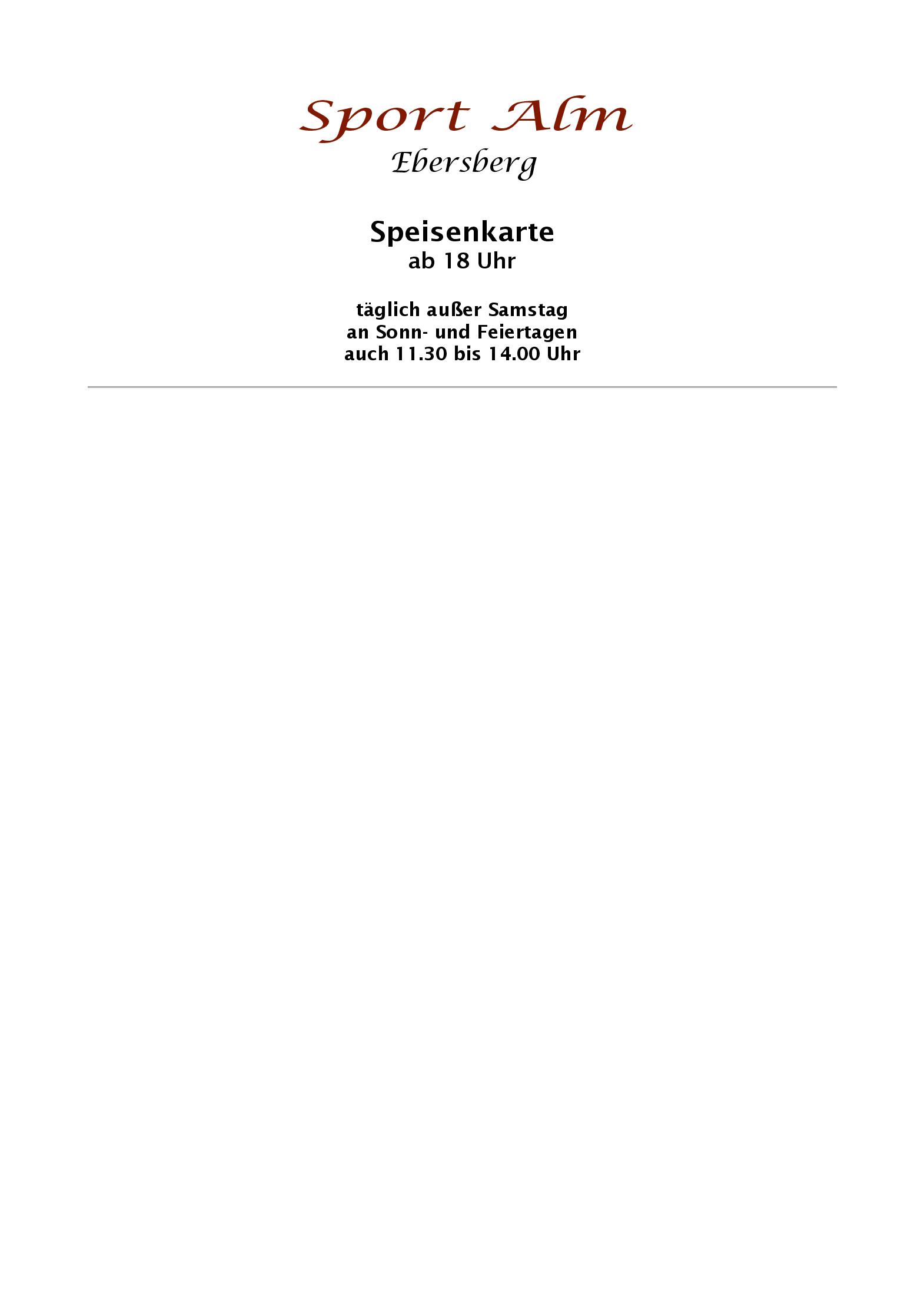 Speisekarte