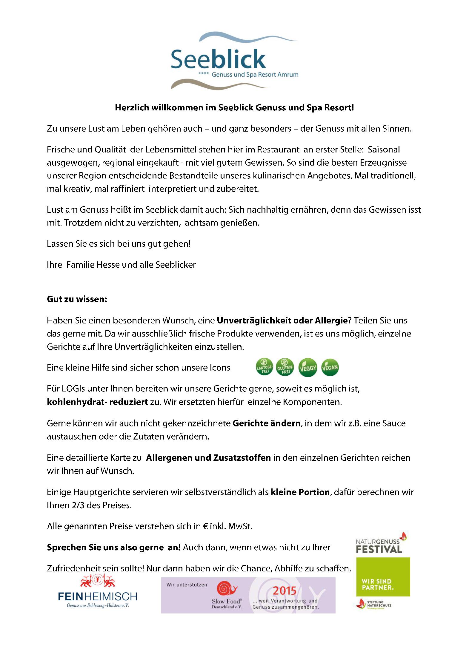 Speisekarte