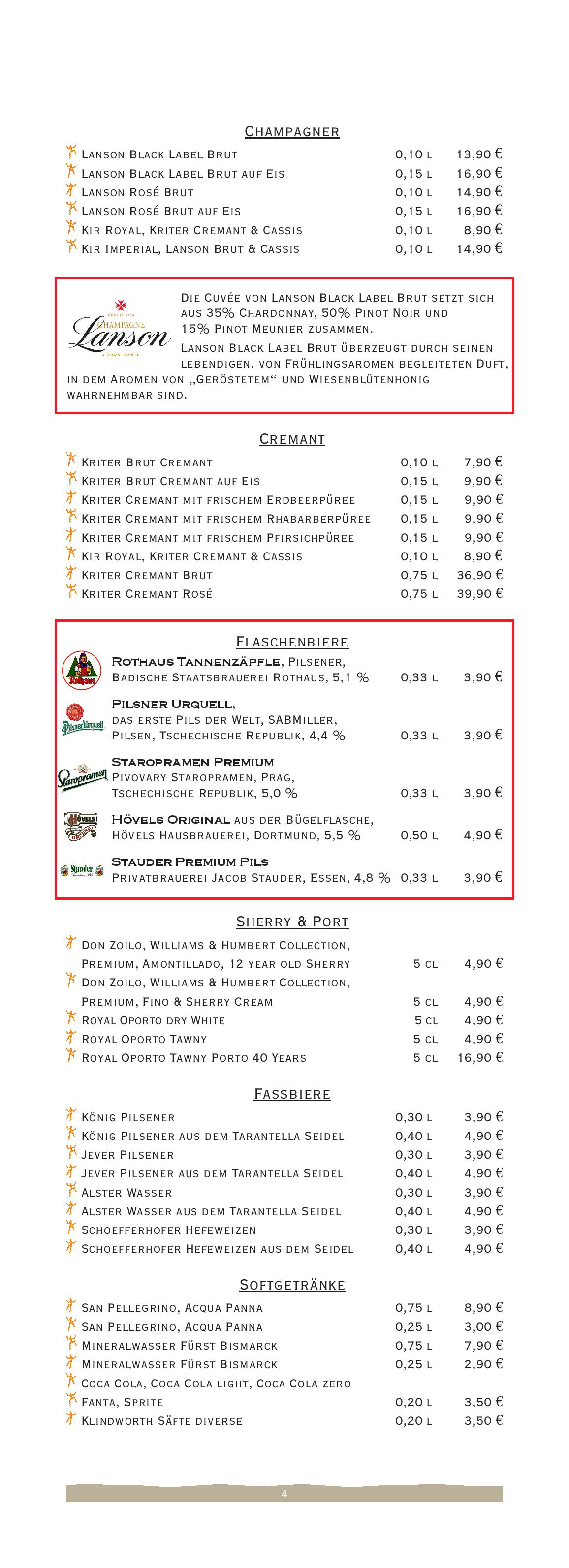Speisekarte