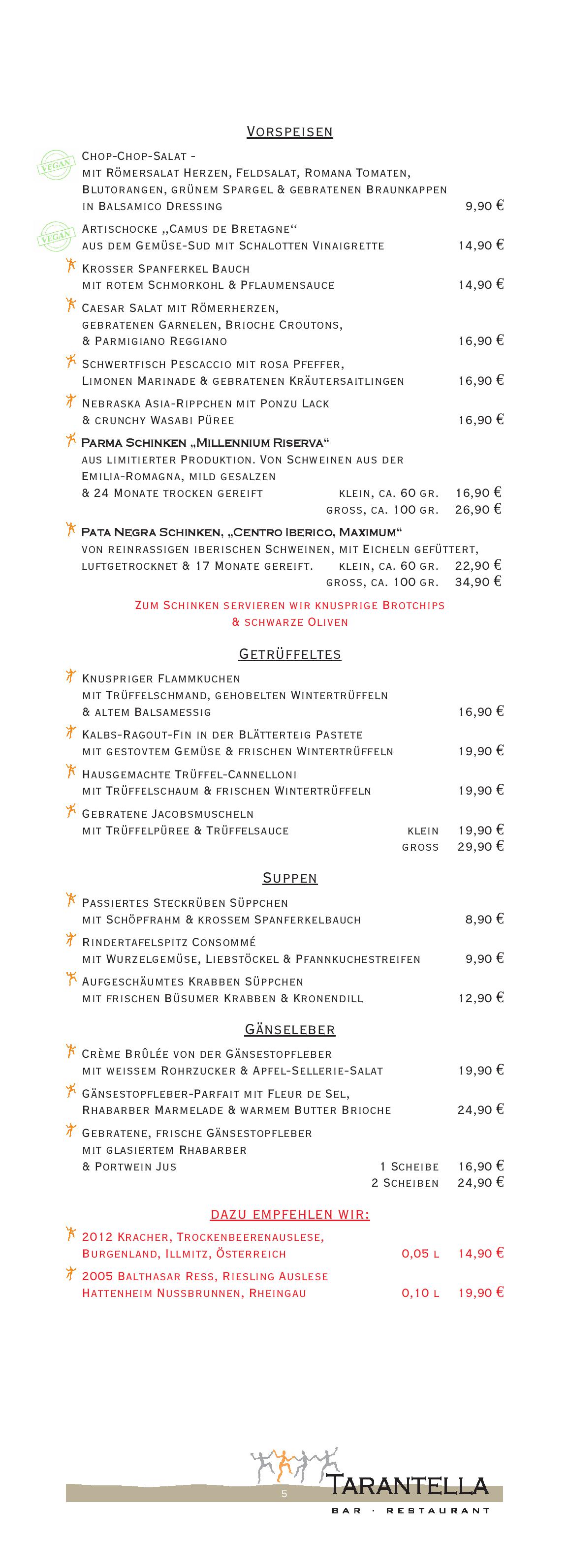 Speisekarte