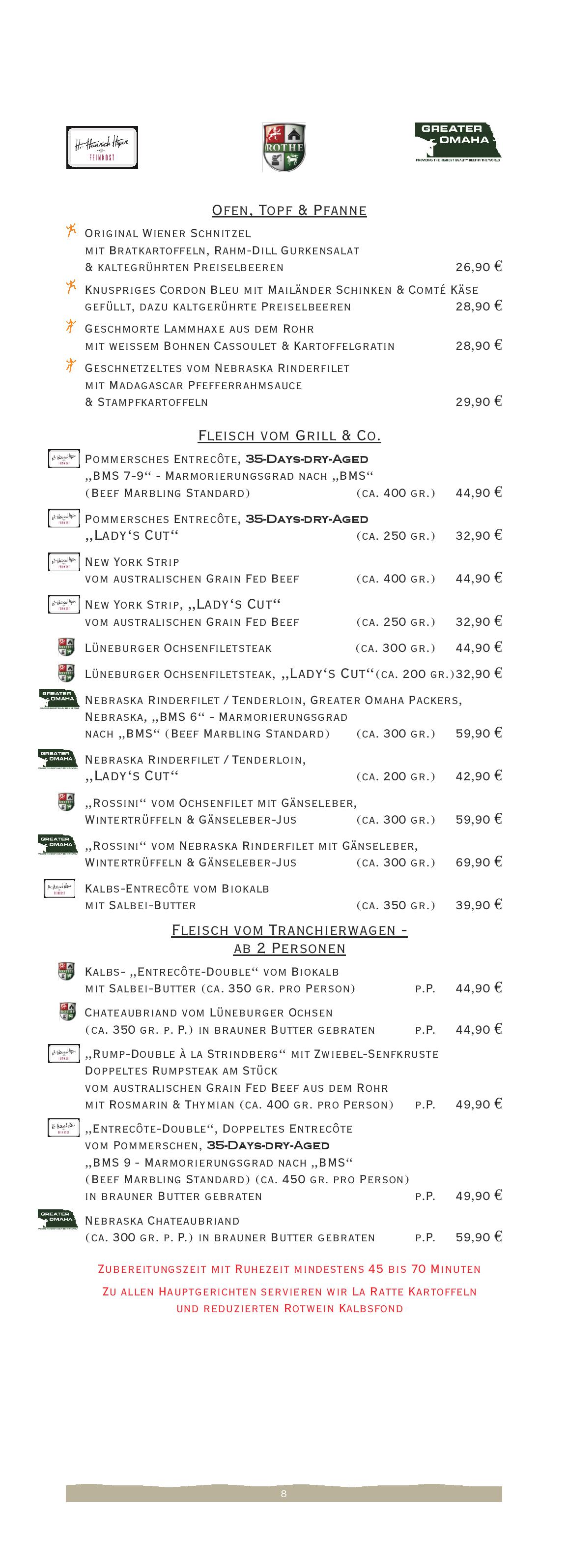 Speisekarte
