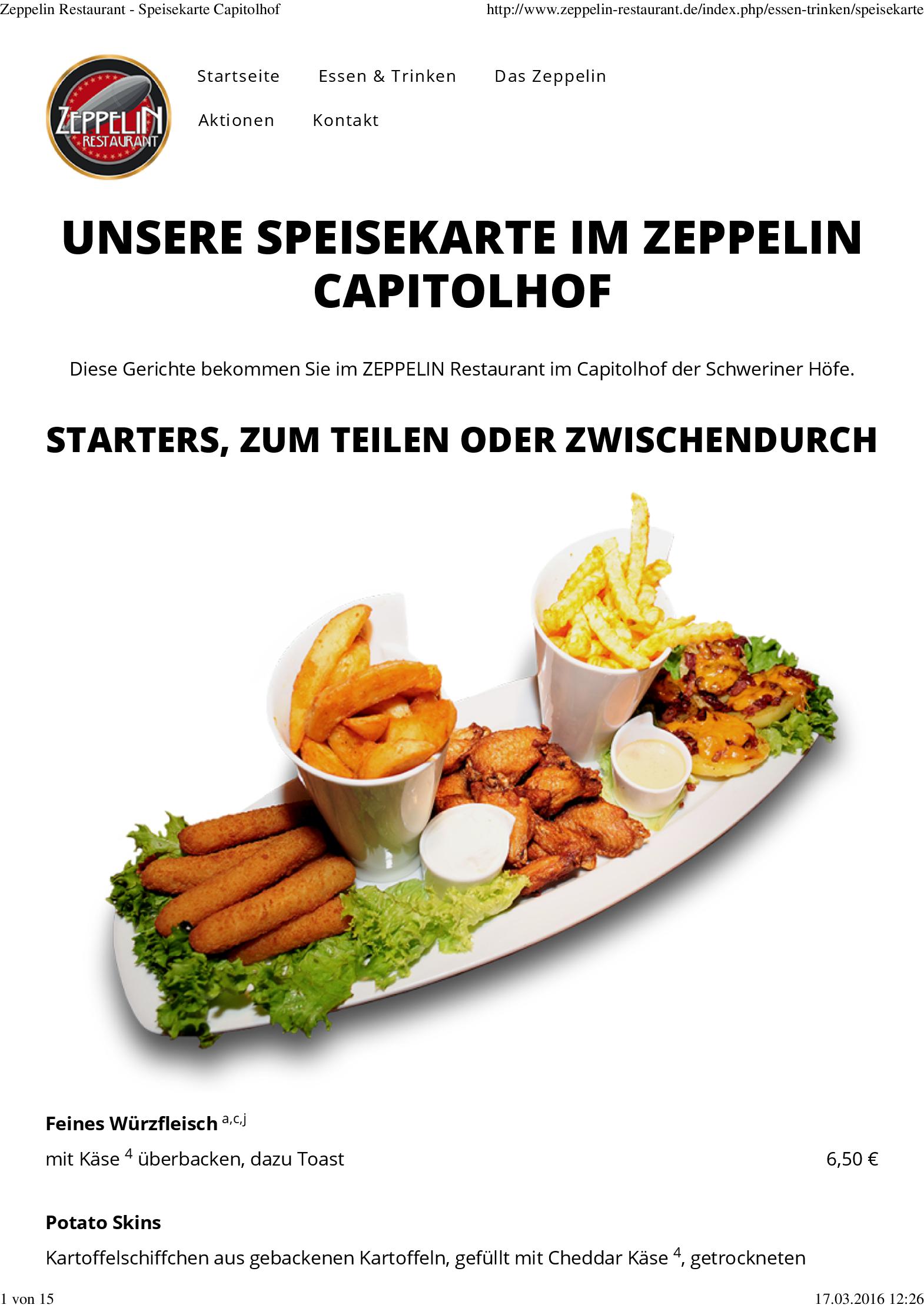 Speisekarte