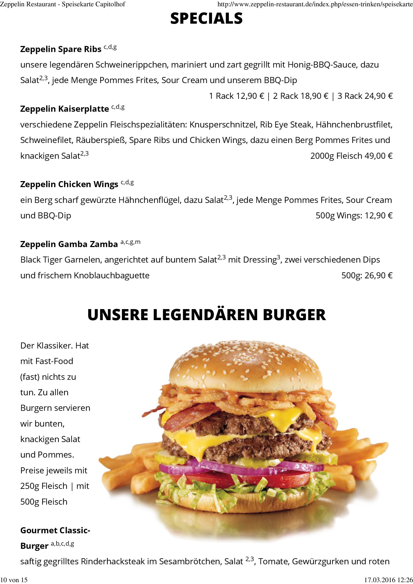 Speisekarte