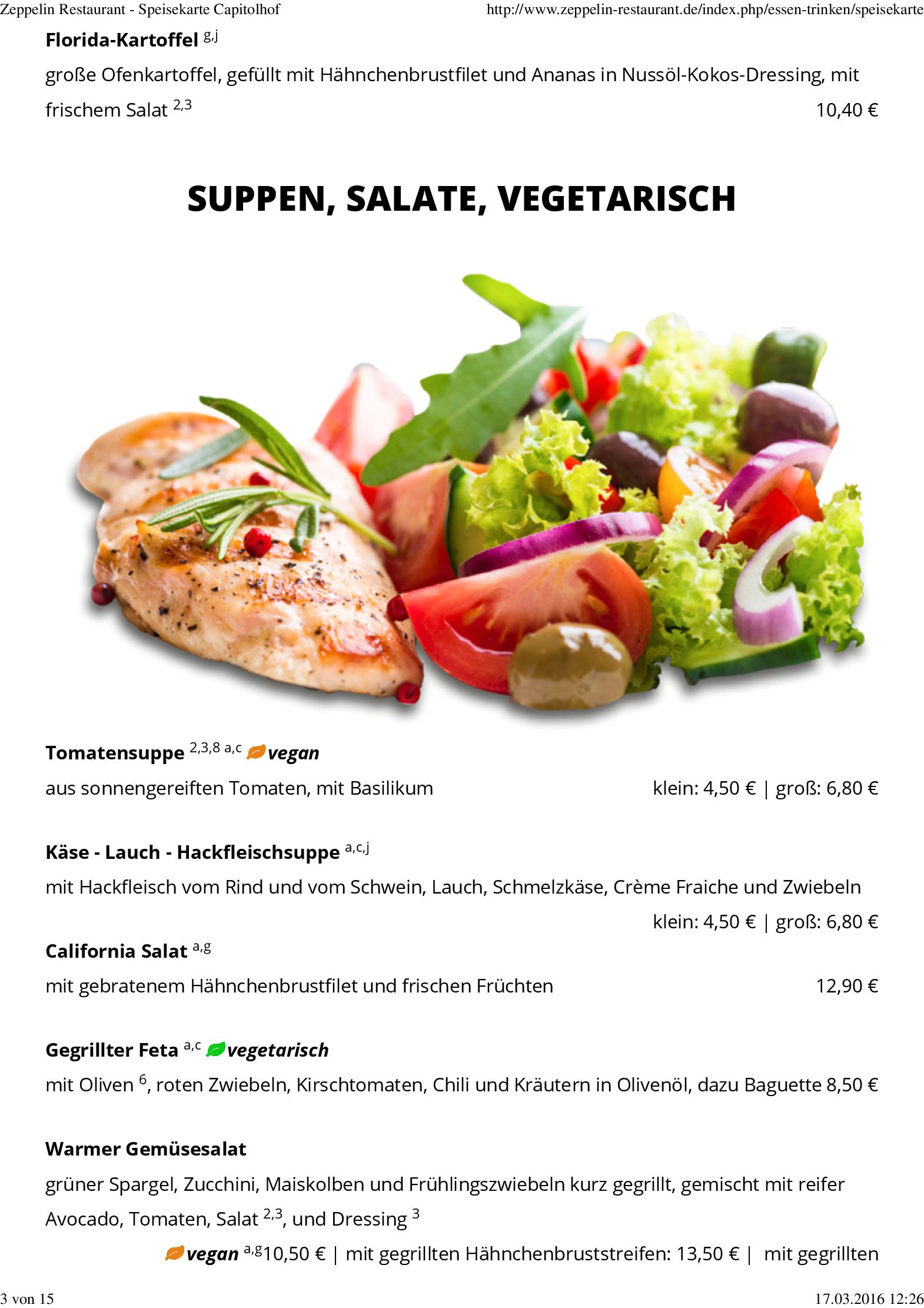 Speisekarte
