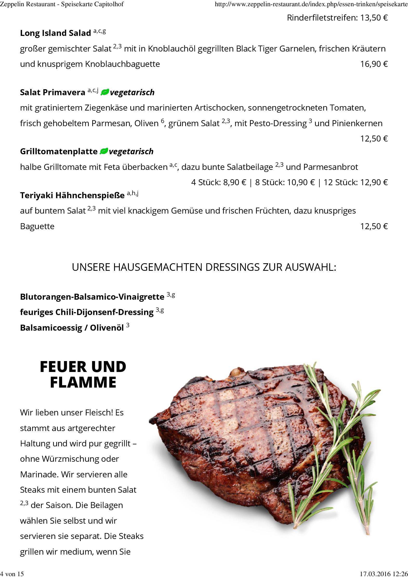 Speisekarte
