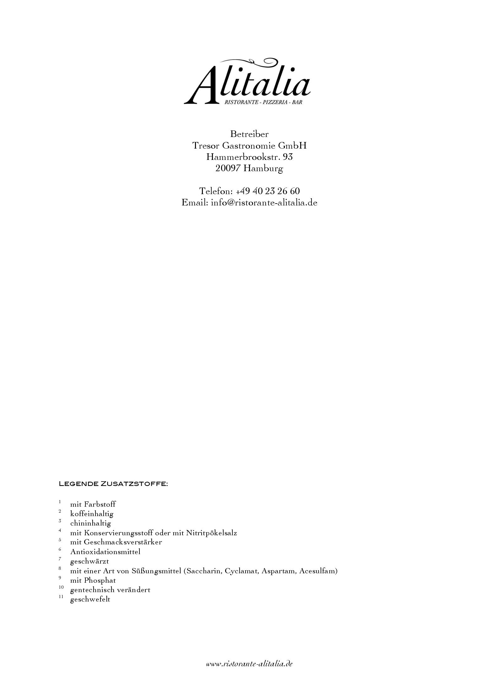 Speisekarte