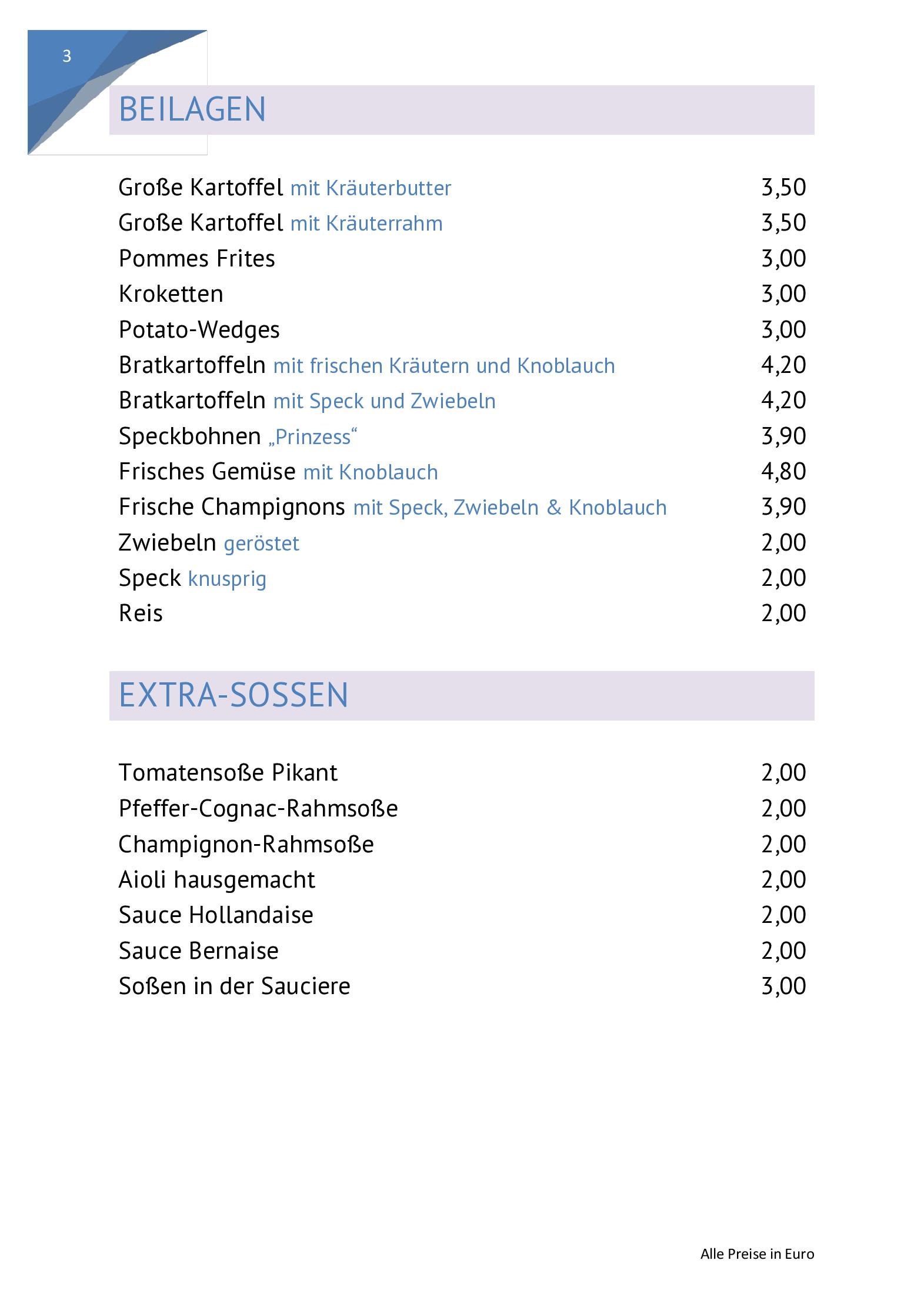 Speisekarte