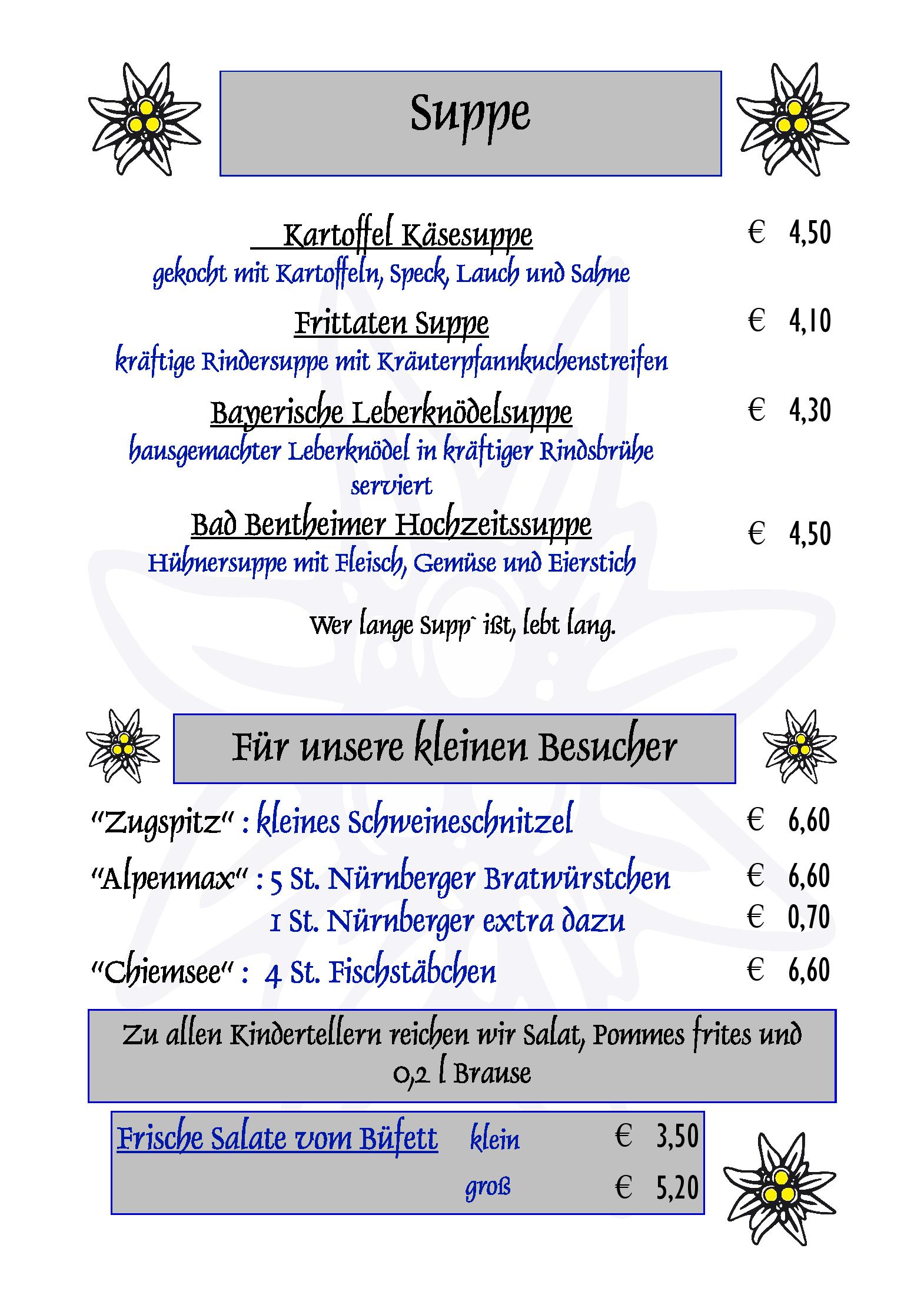 Speisekarte