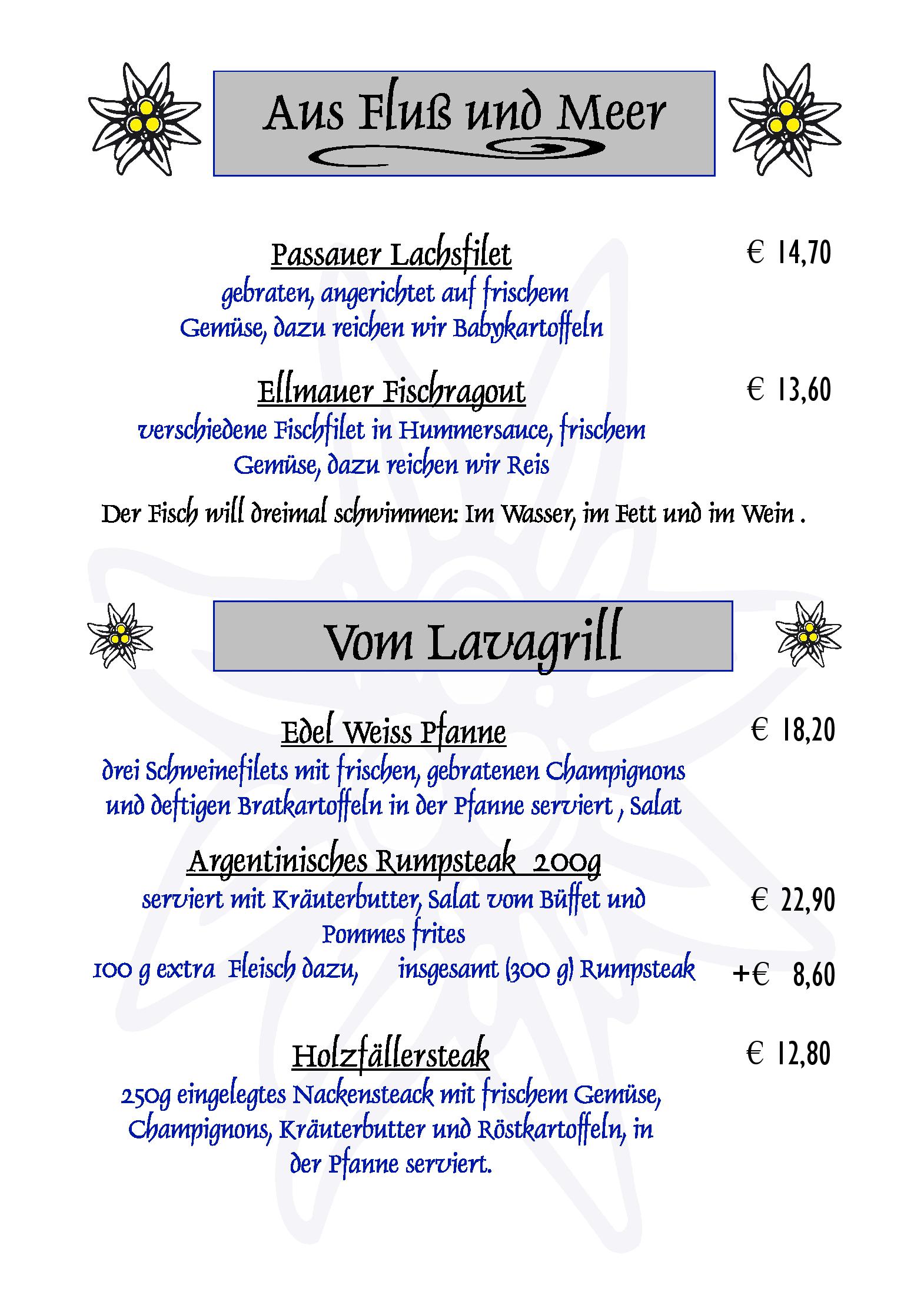 Speisekarte