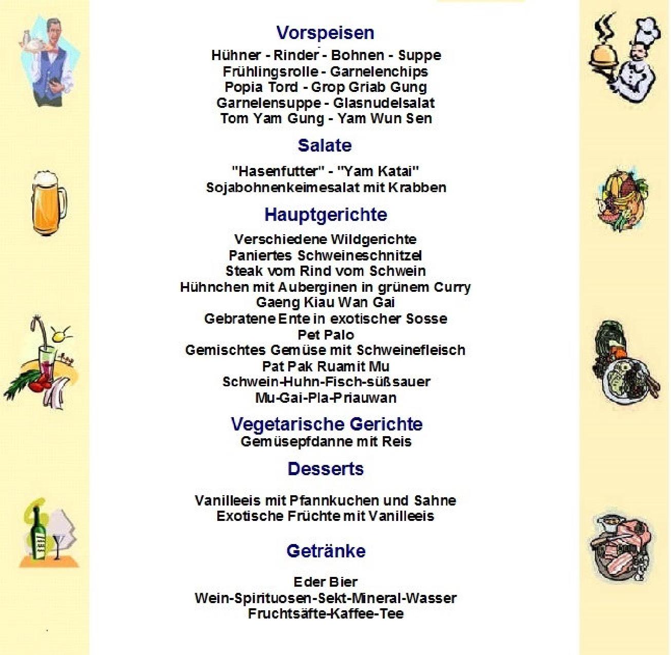 Speisekarte