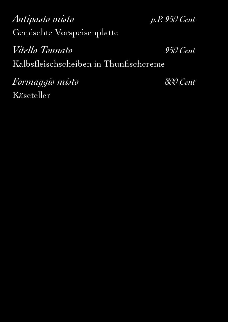 Speisekarte
