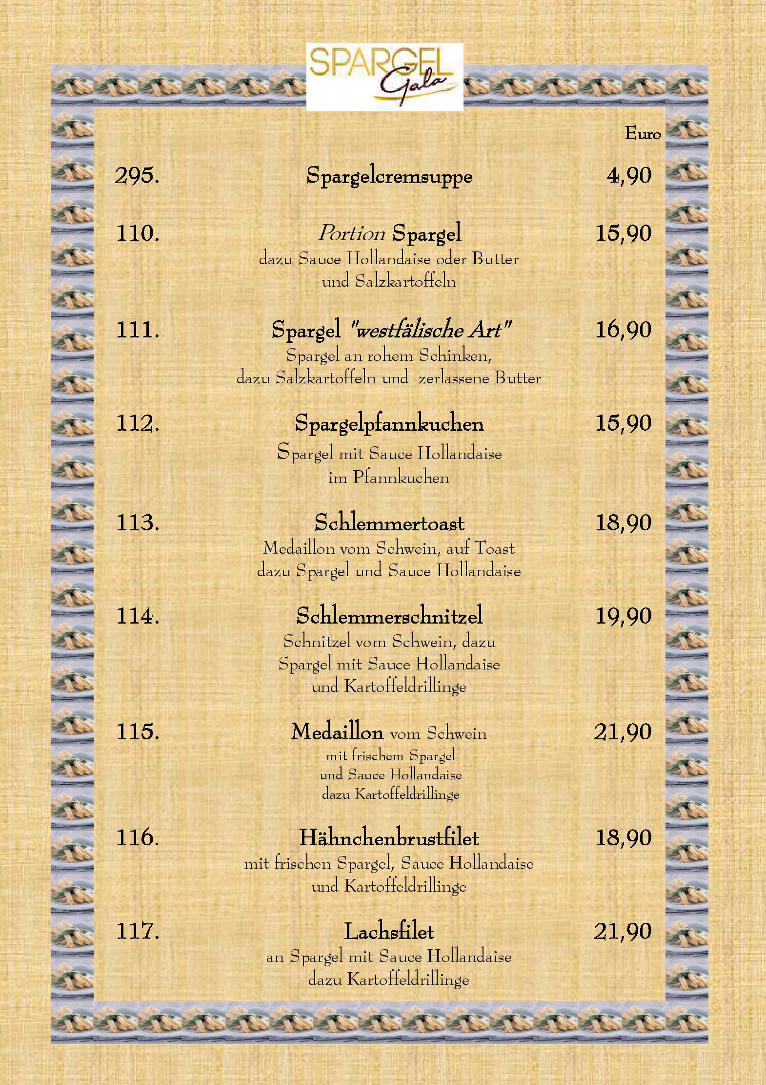 Speisekarte