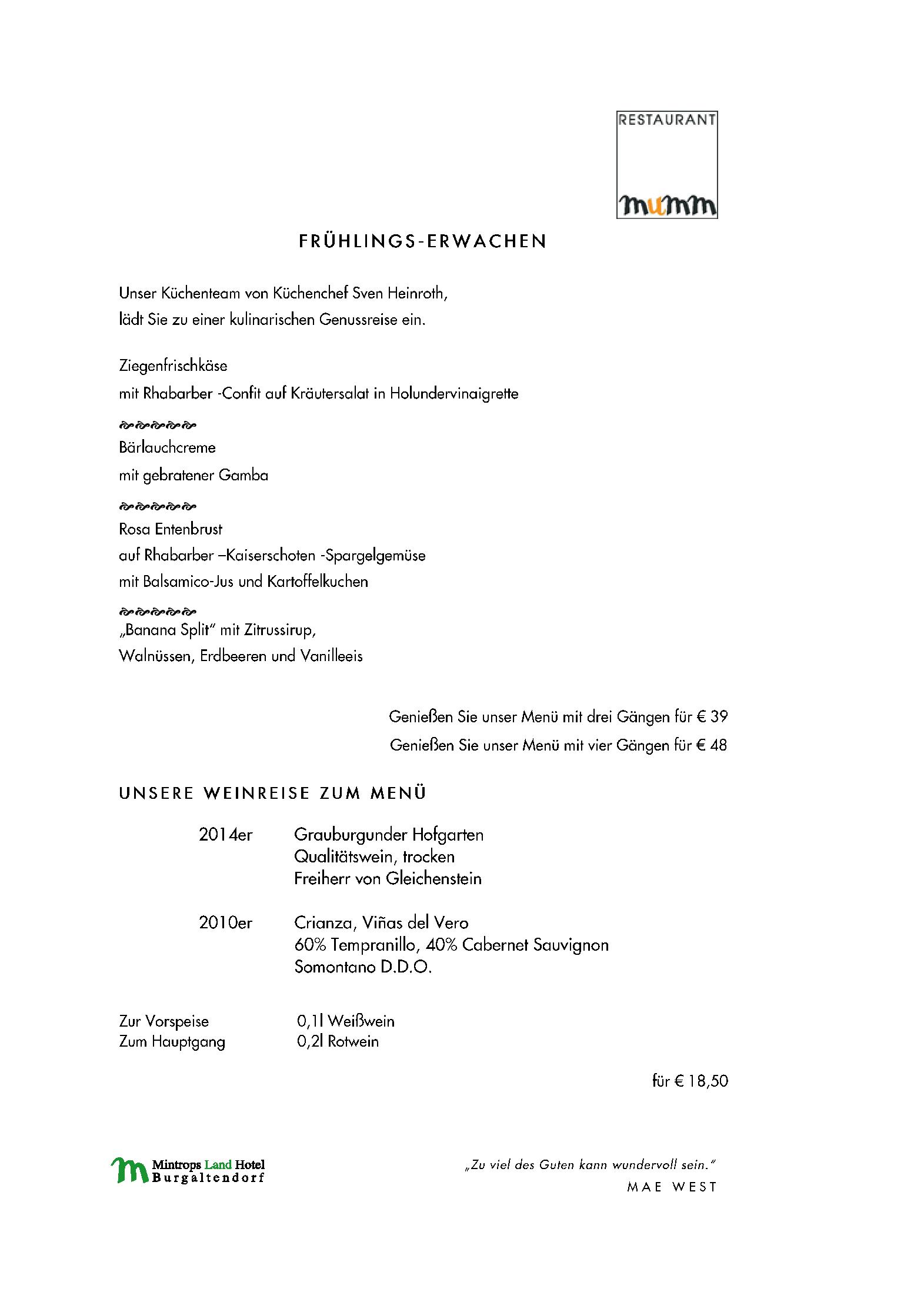 Speisekarte