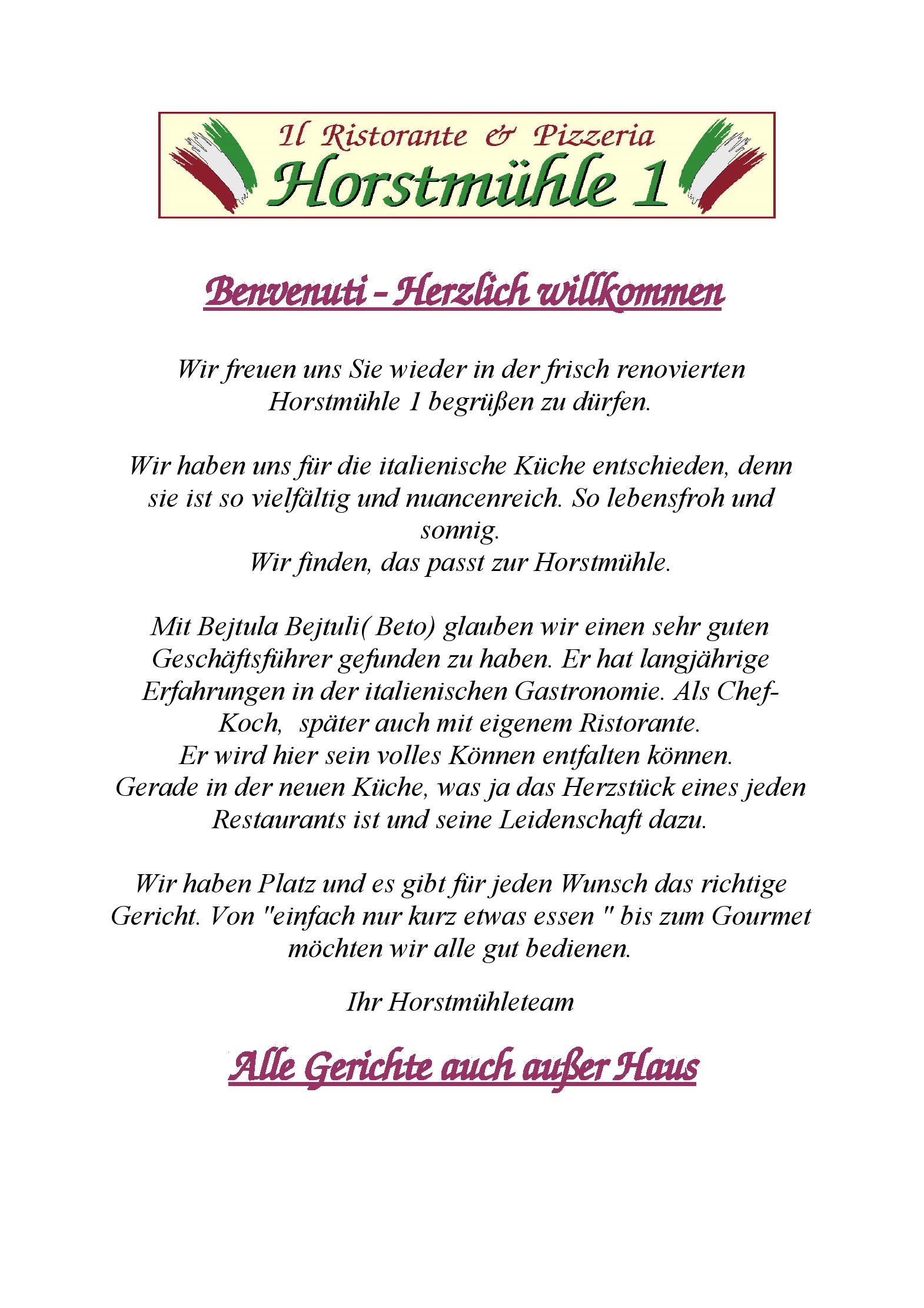 Speisekarte