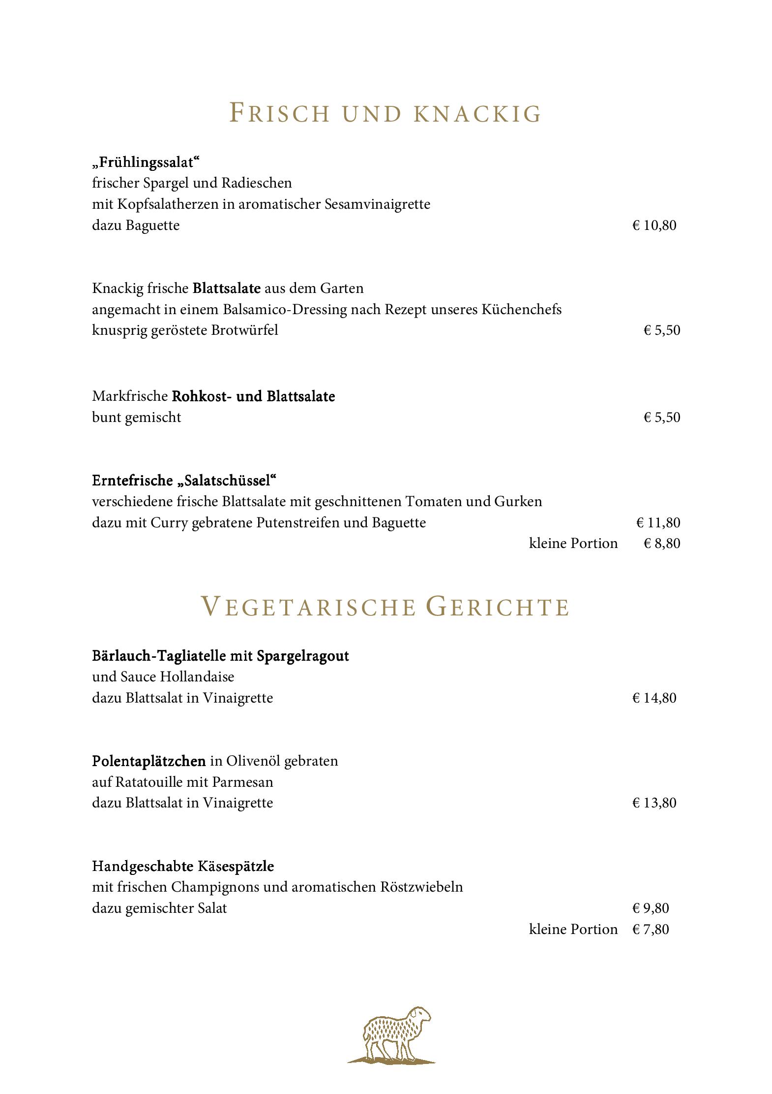 Speisekarte