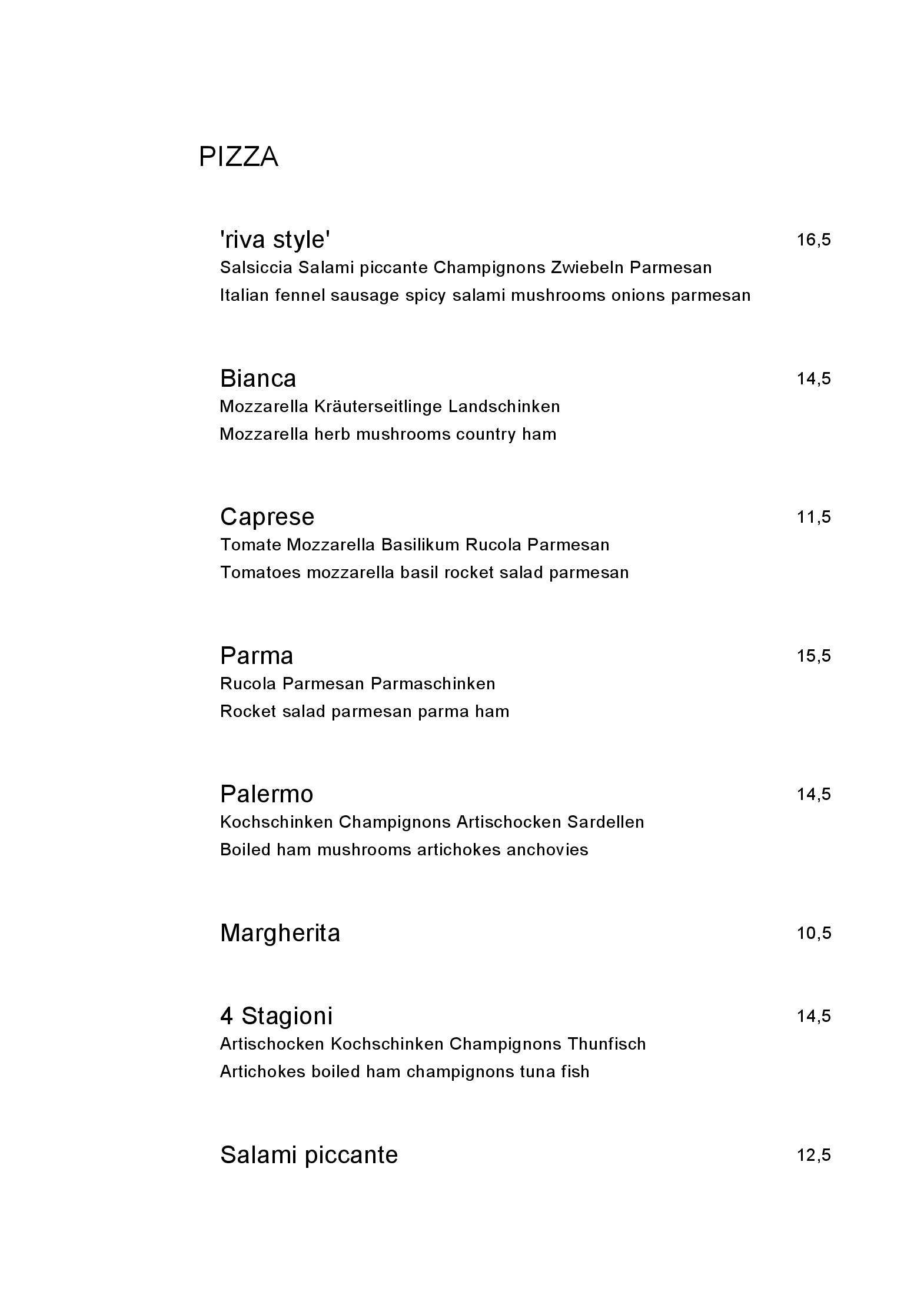 Speisekarte