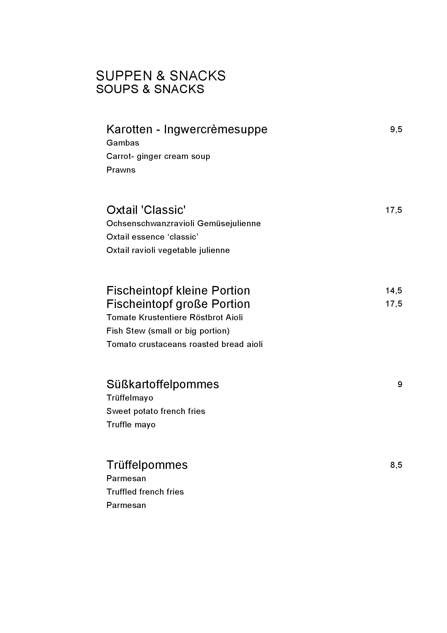 Speisekarte