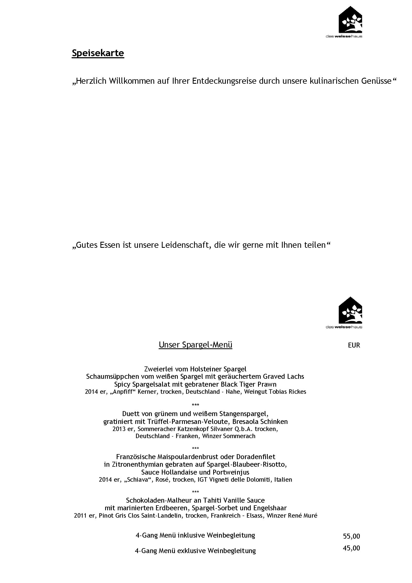 Speisekarte