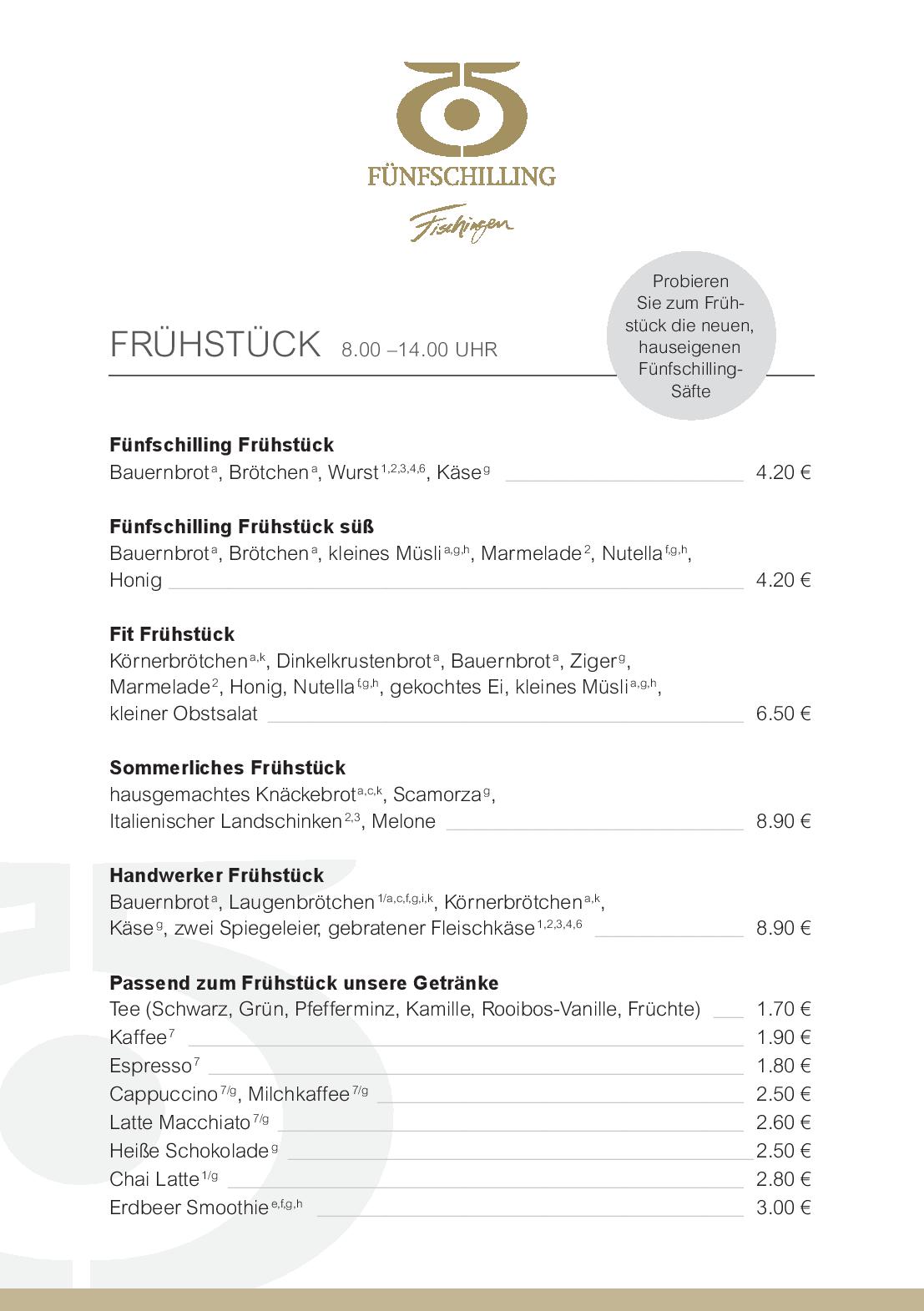 Speisekarte
