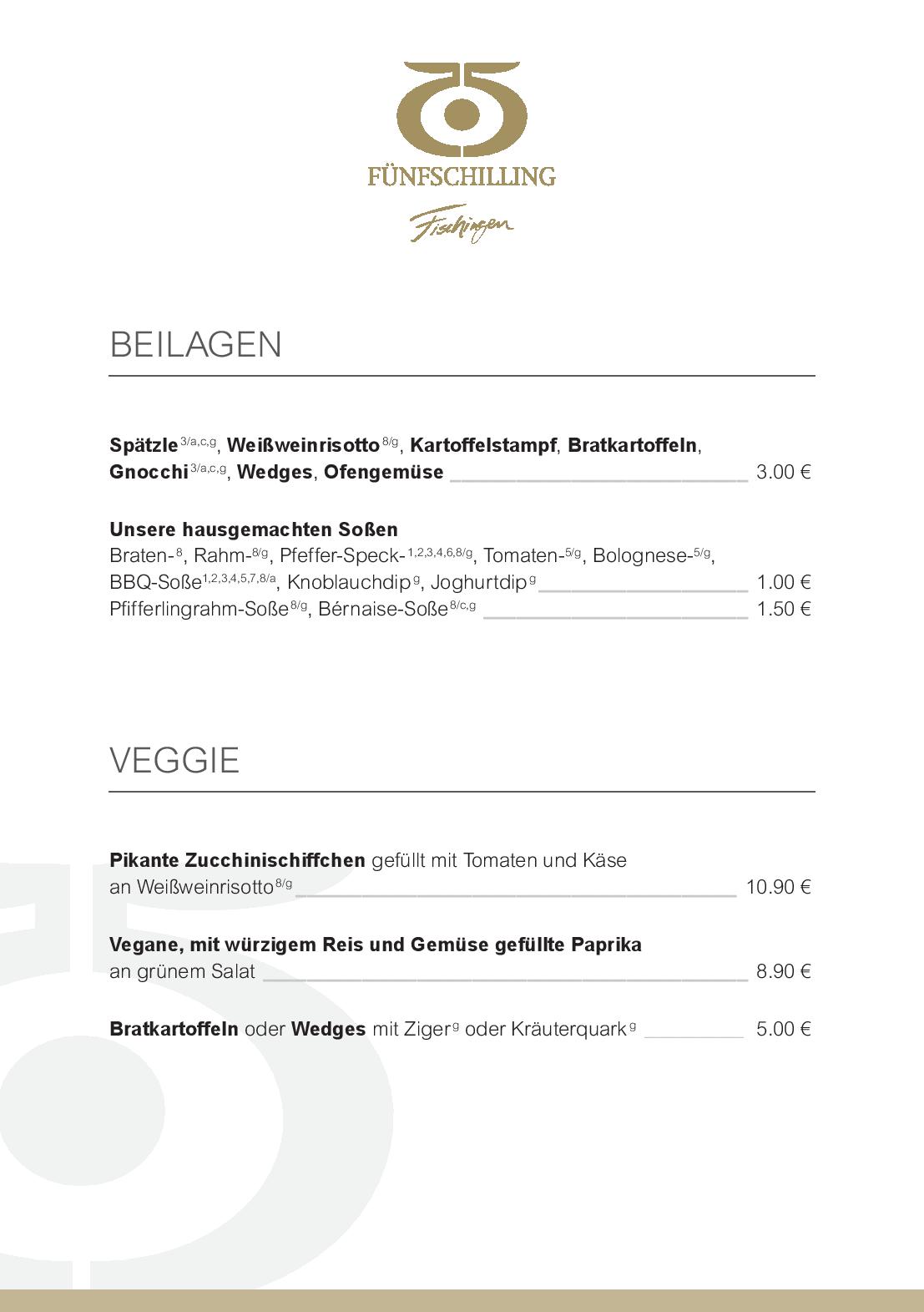 Speisekarte