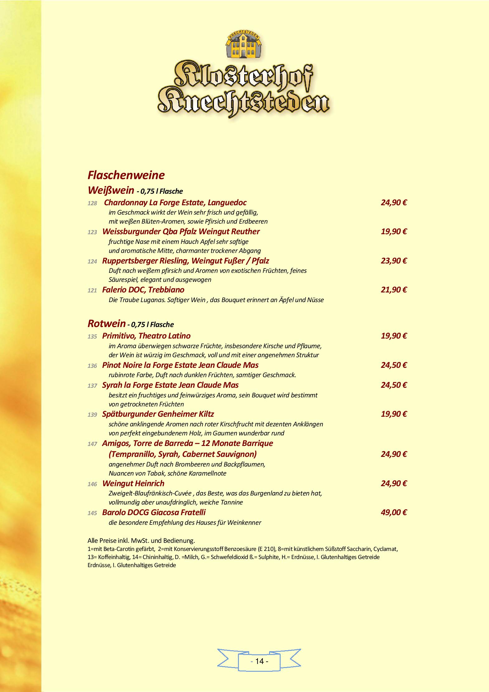 Speisekarte