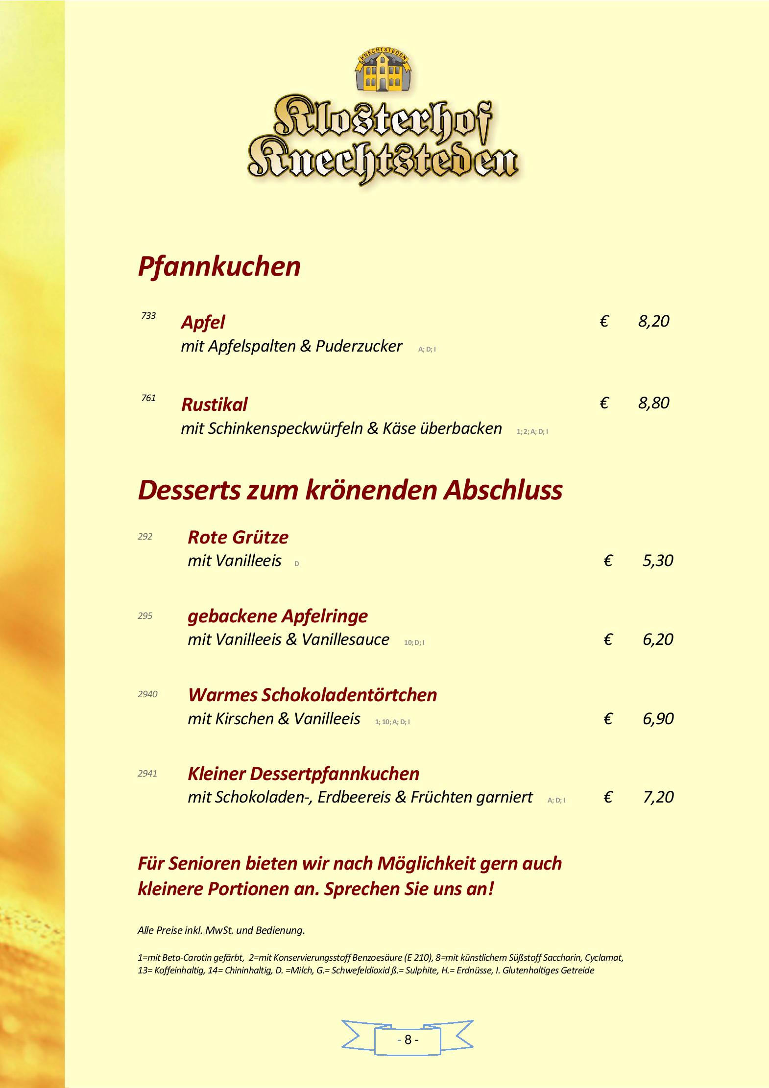 Speisekarte