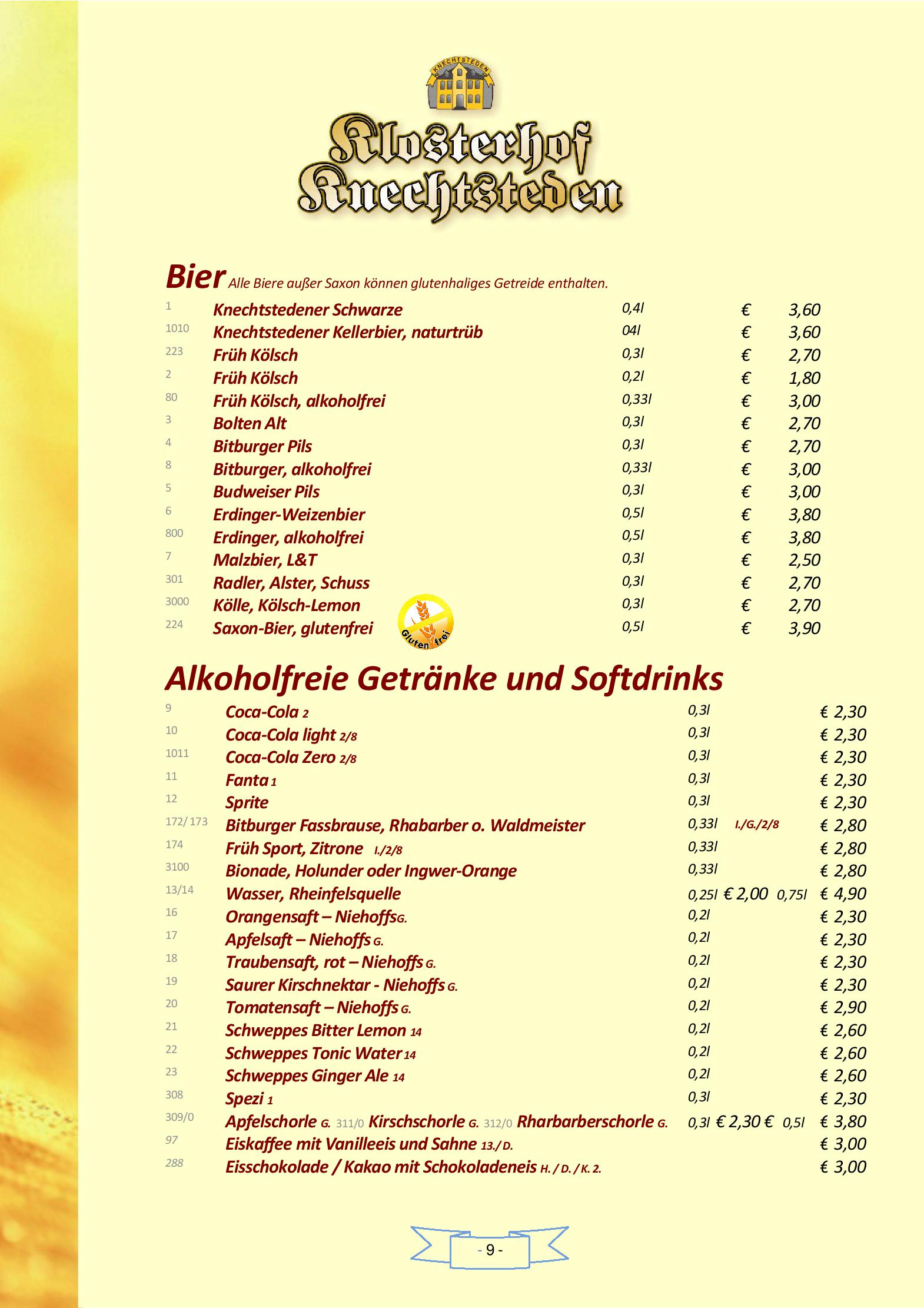 Speisekarte