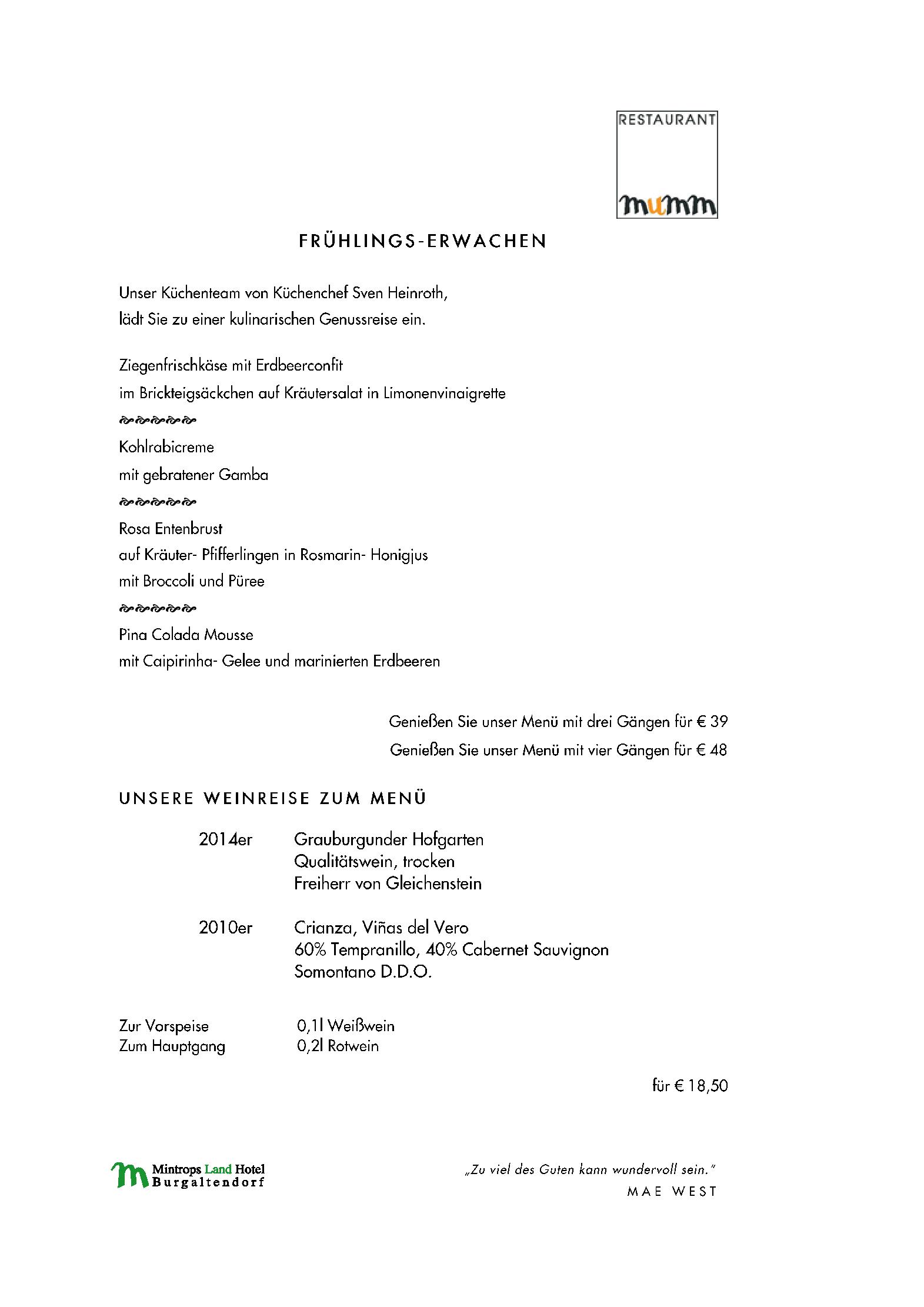Speisekarte