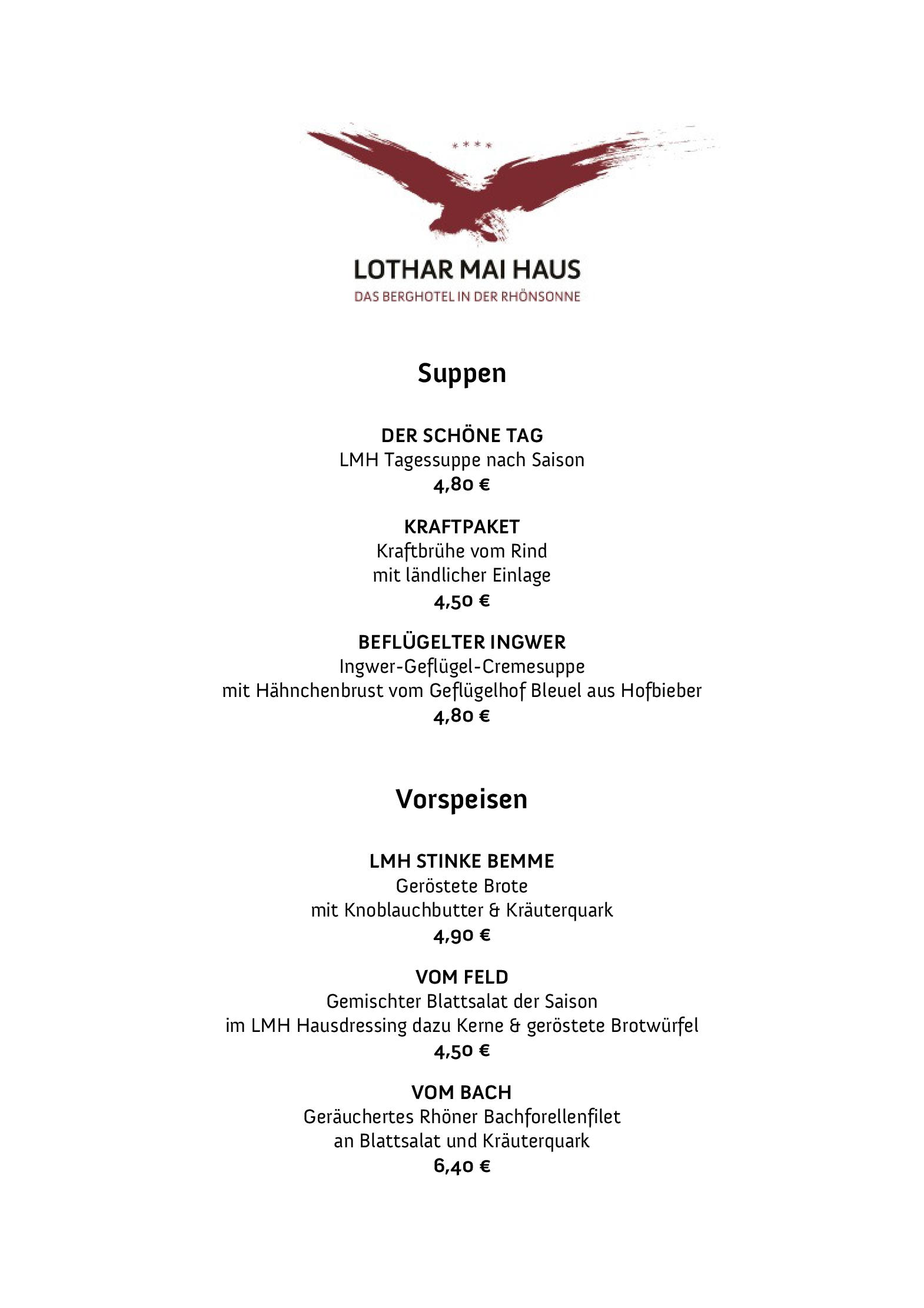 Speisekarte