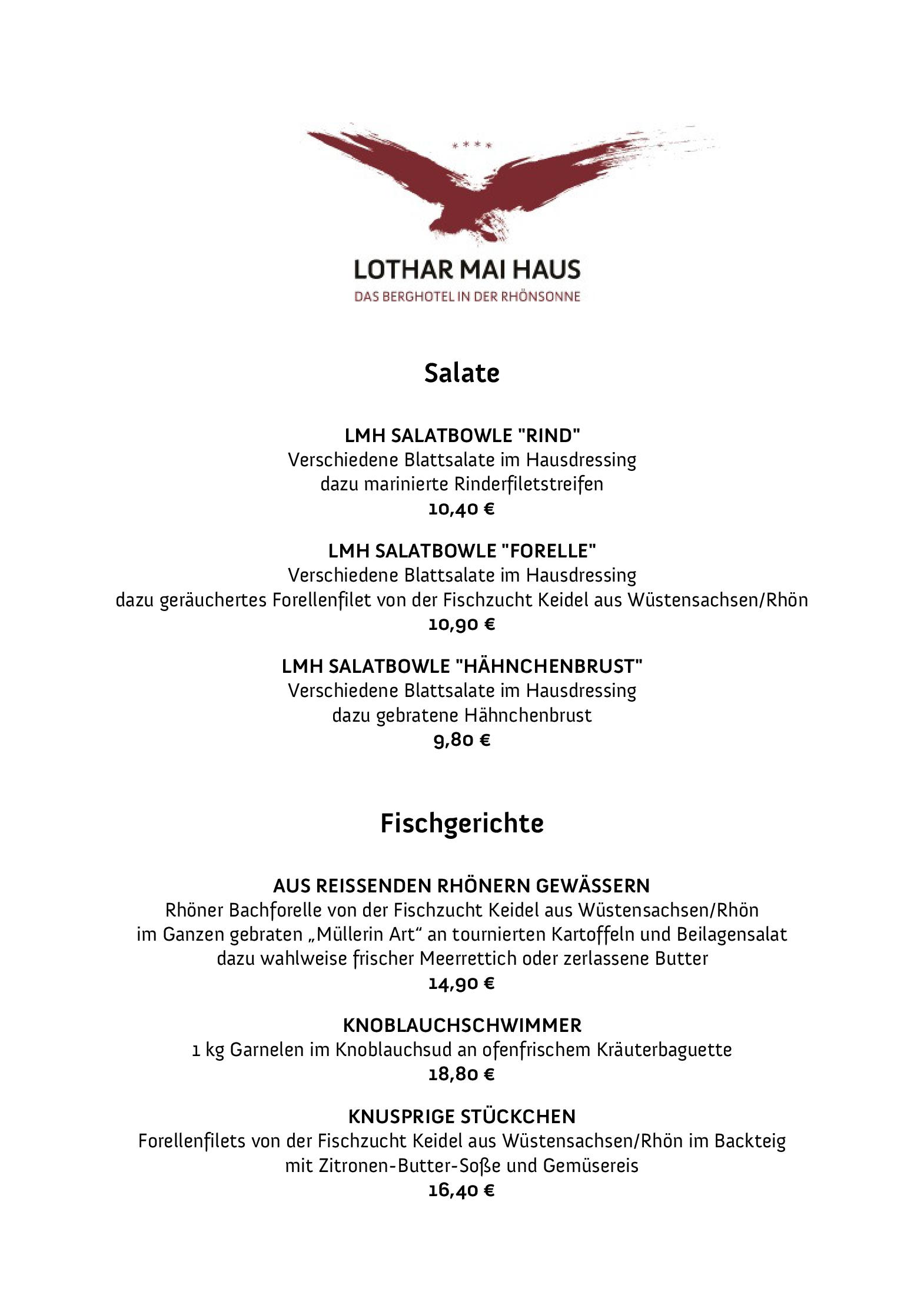 Speisekarte